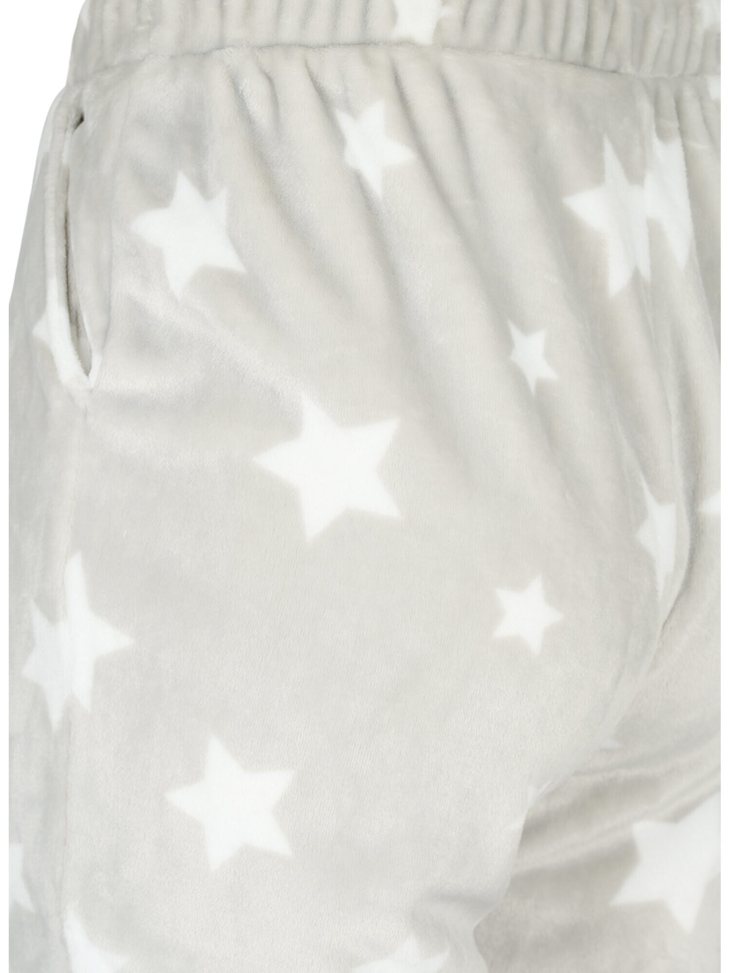 Zizzi Pantaloni de pijama 'Mhawa' gri / alb - Pled.ro