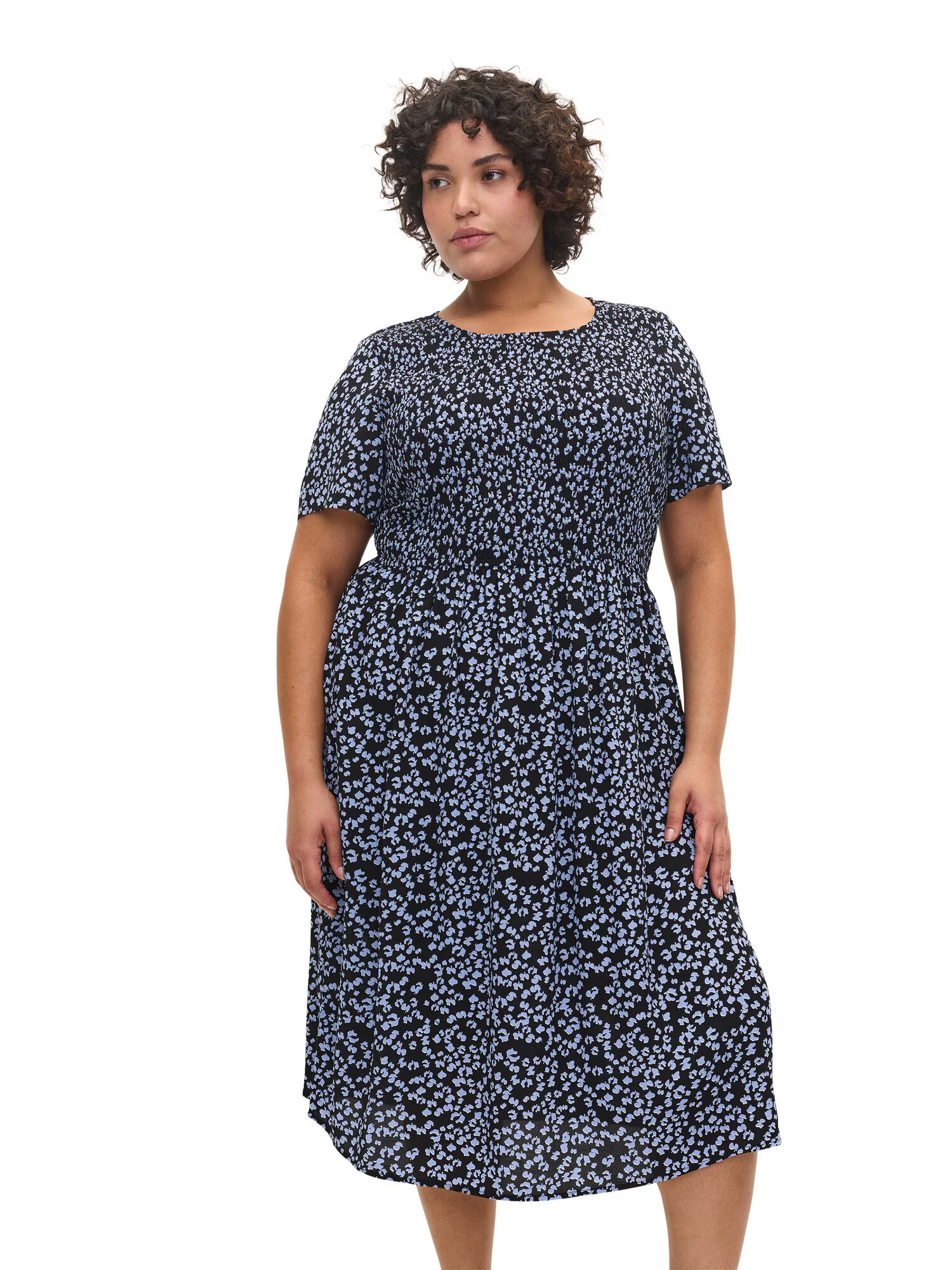 Zizzi Rochie albastru fumuriu / negru - Pled.ro