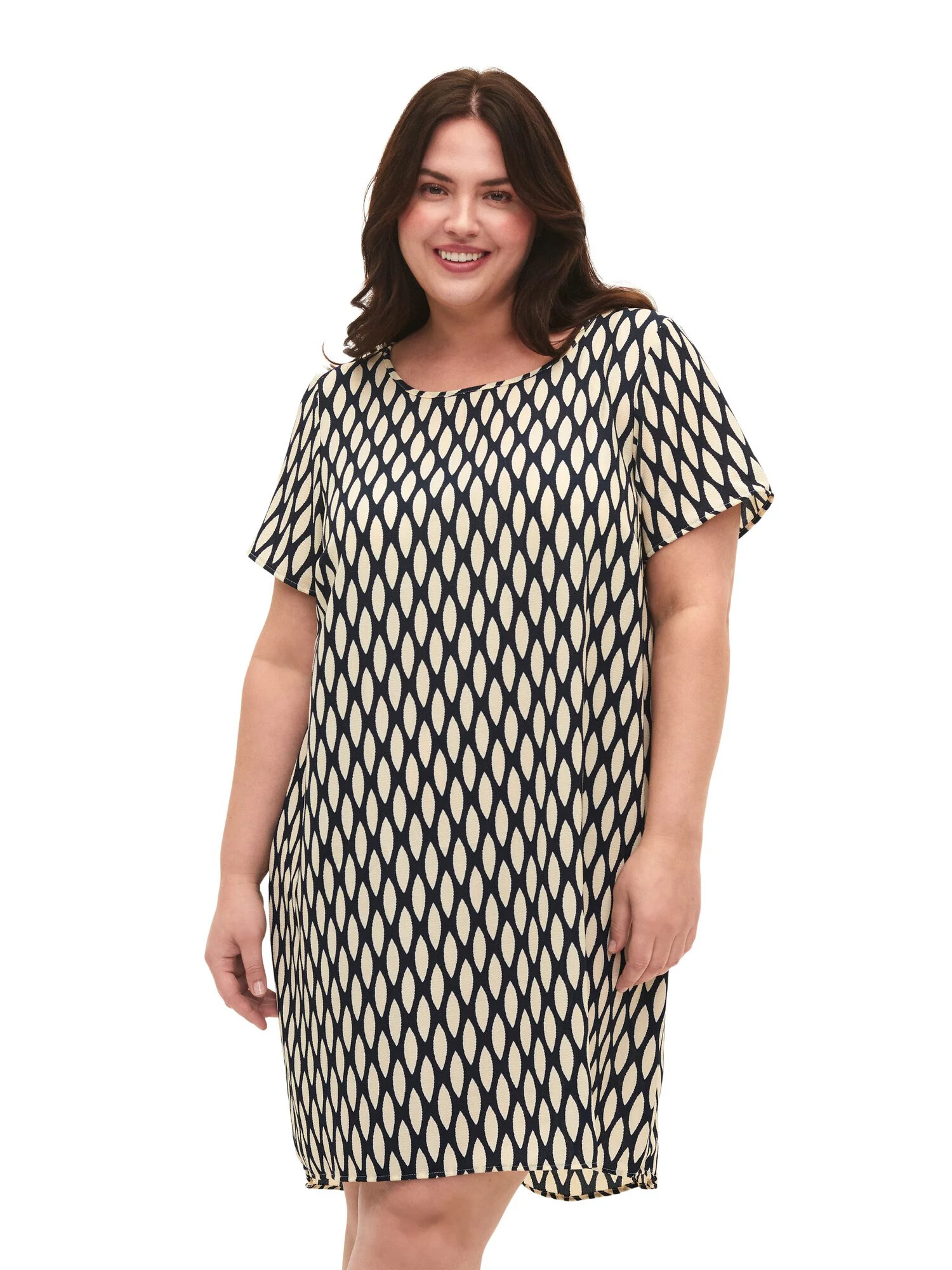 Zizzi Rochie 'Anni' bej / negru - Pled.ro