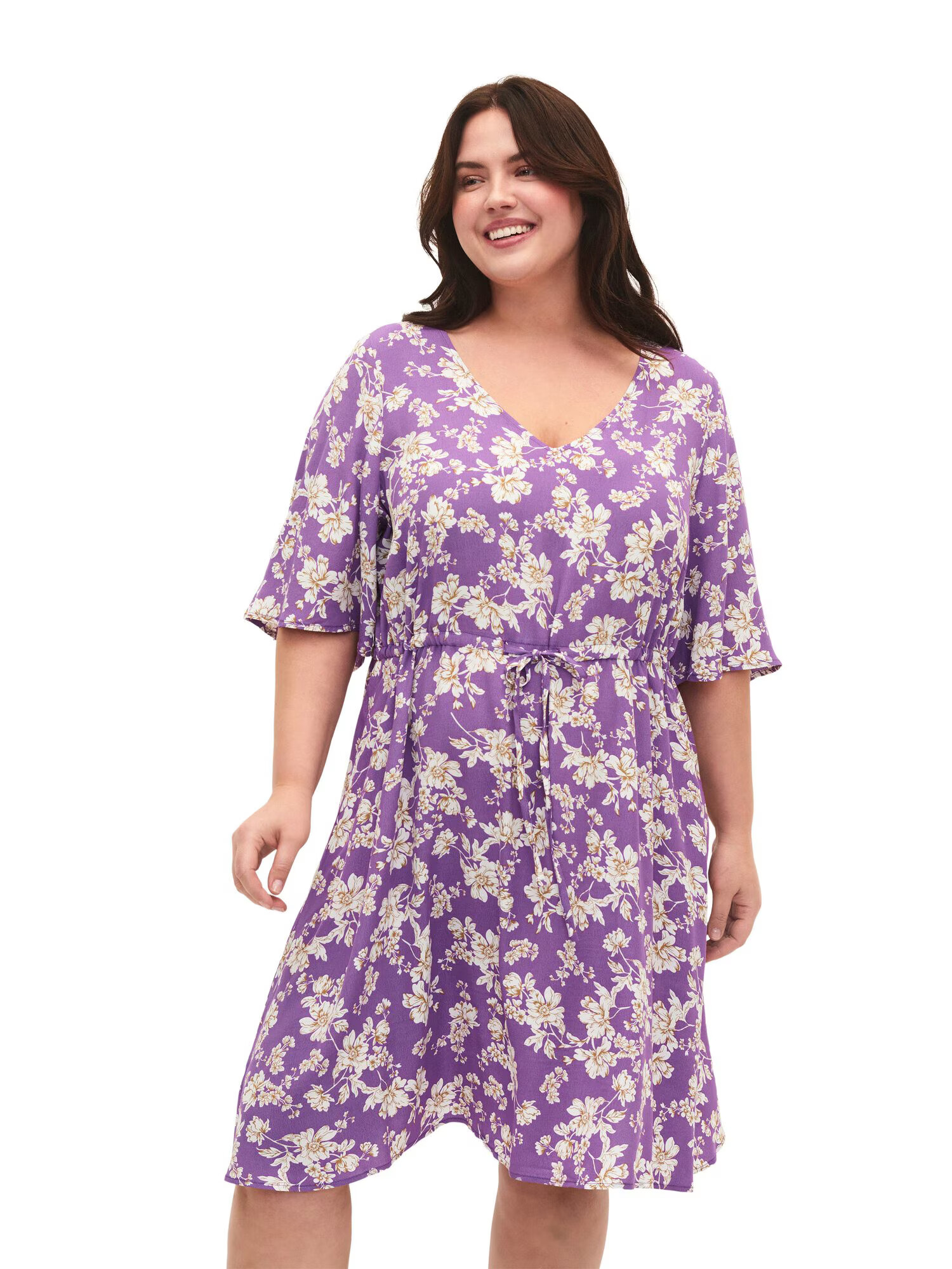 Zizzi Rochie bej / galben / lila - Pled.ro