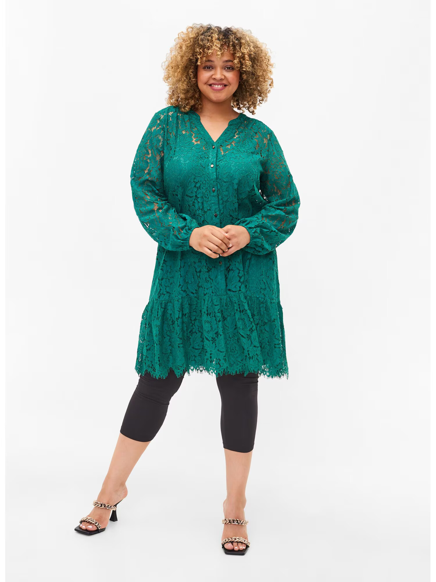 Zizzi Rochie de cocktail 'Xstacy' verde - Pled.ro