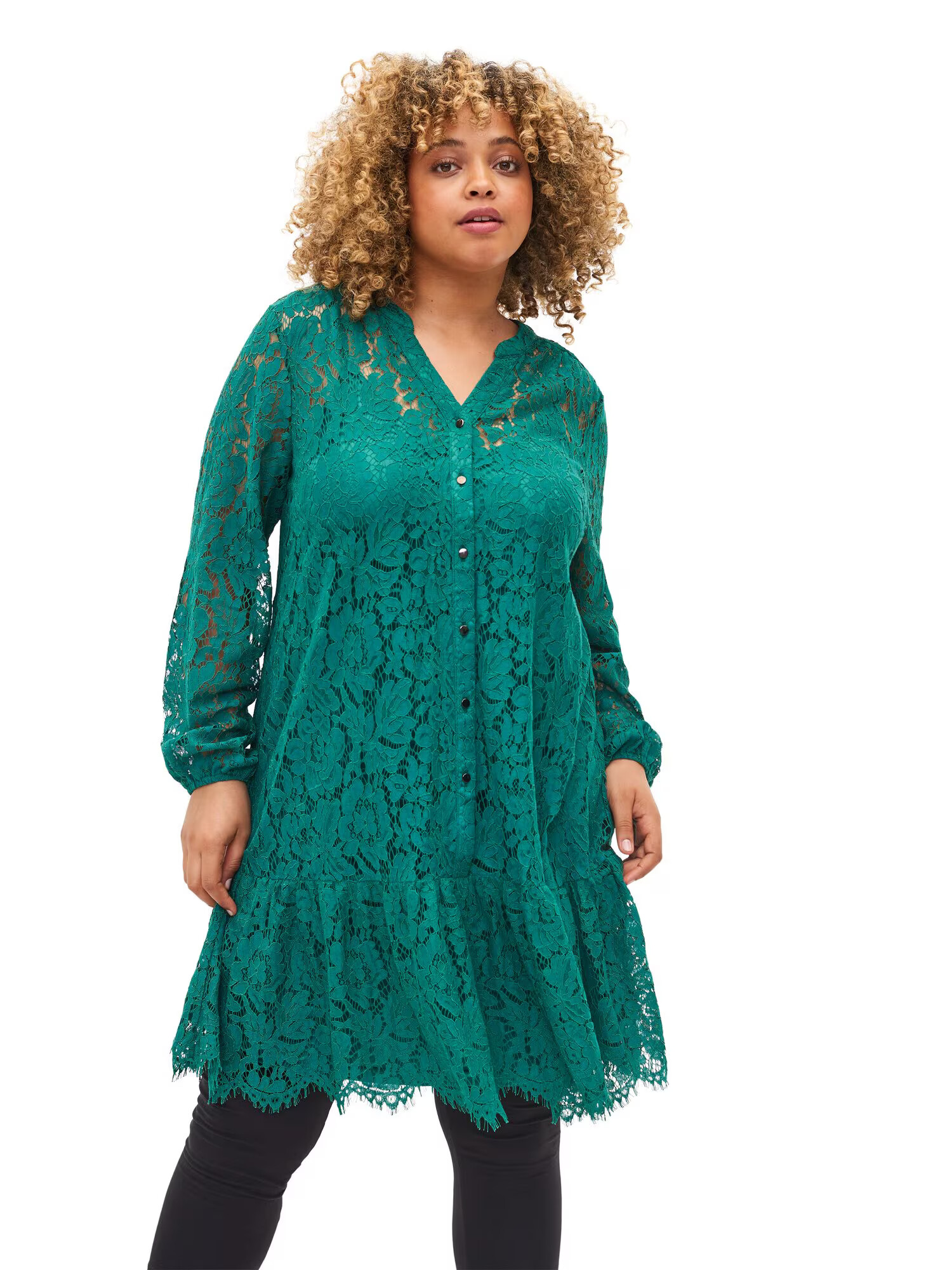 Zizzi Rochie de cocktail 'Xstacy' verde - Pled.ro