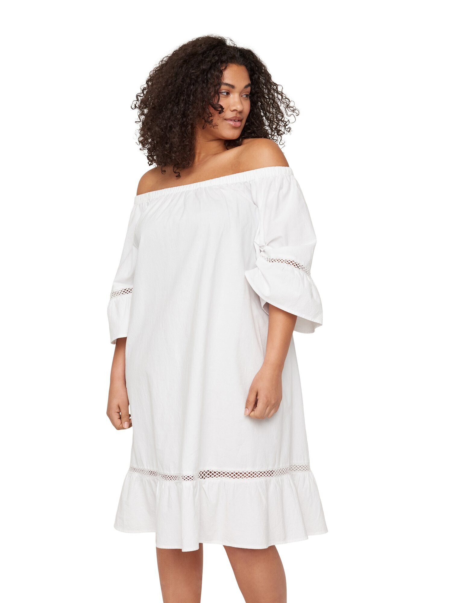 Zizzi Rochie 'JEASY' alb - Pled.ro