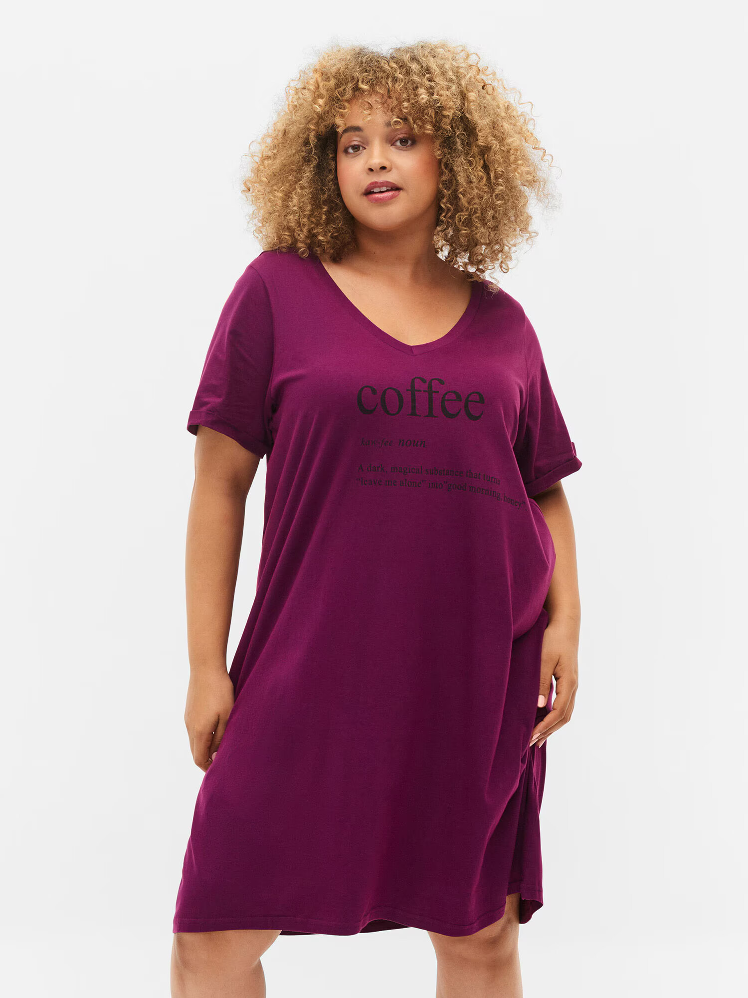 Zizzi Rochie 'MALBA' roșu-violet / negru - Pled.ro