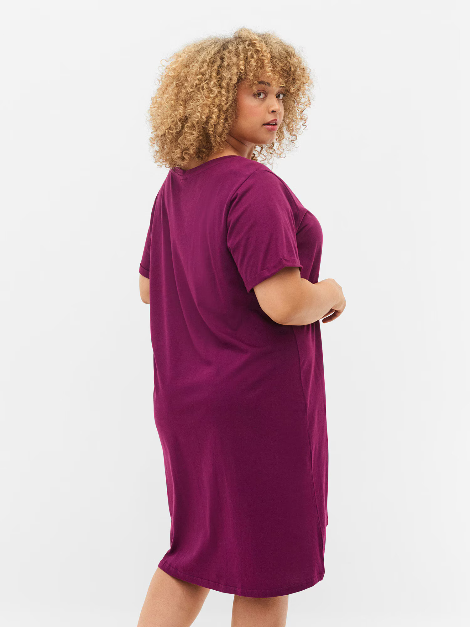 Zizzi Rochie 'MALBA' roșu-violet / negru - Pled.ro