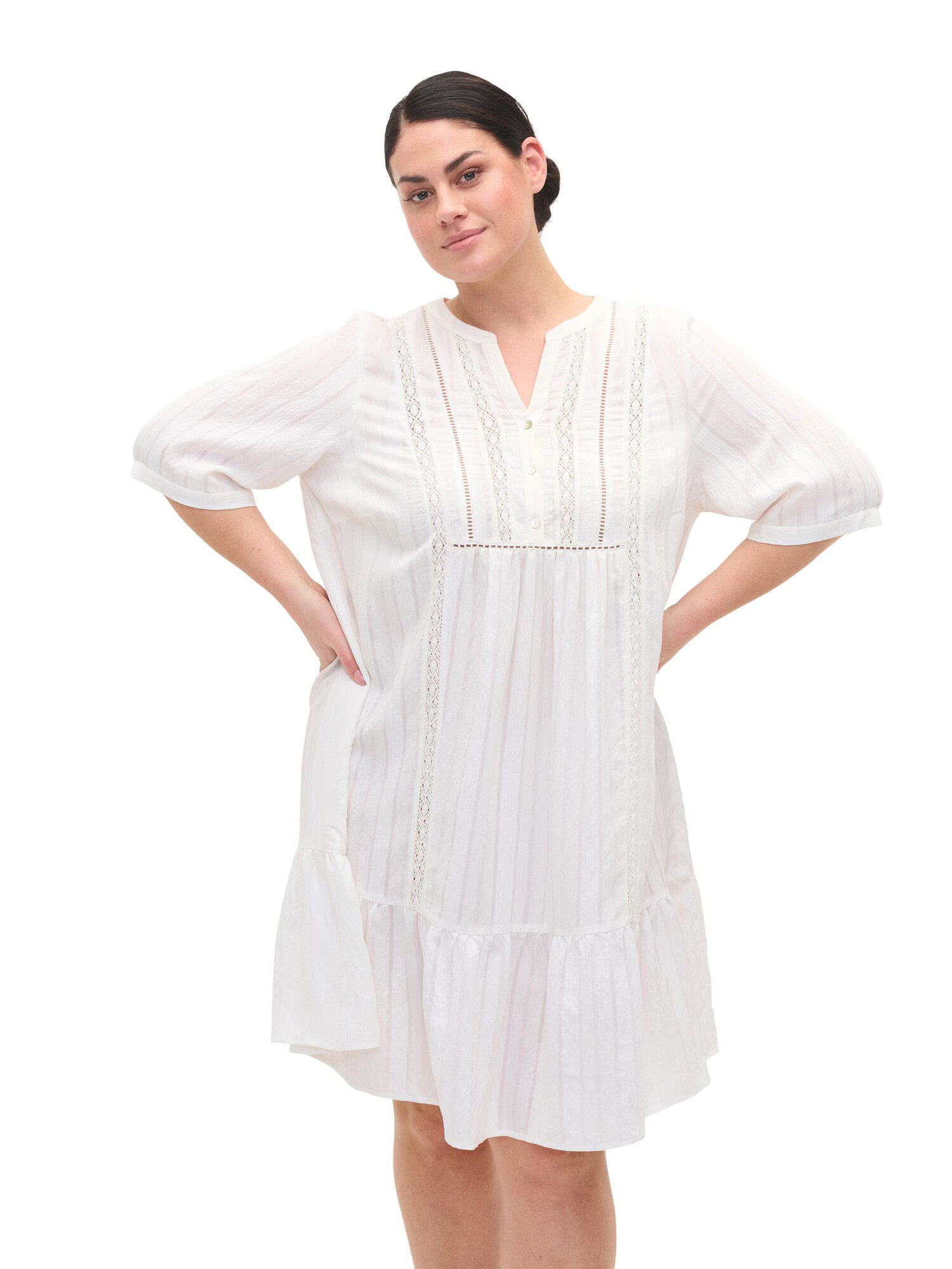 Zizzi Rochie 'MGITTE' alb - Pled.ro