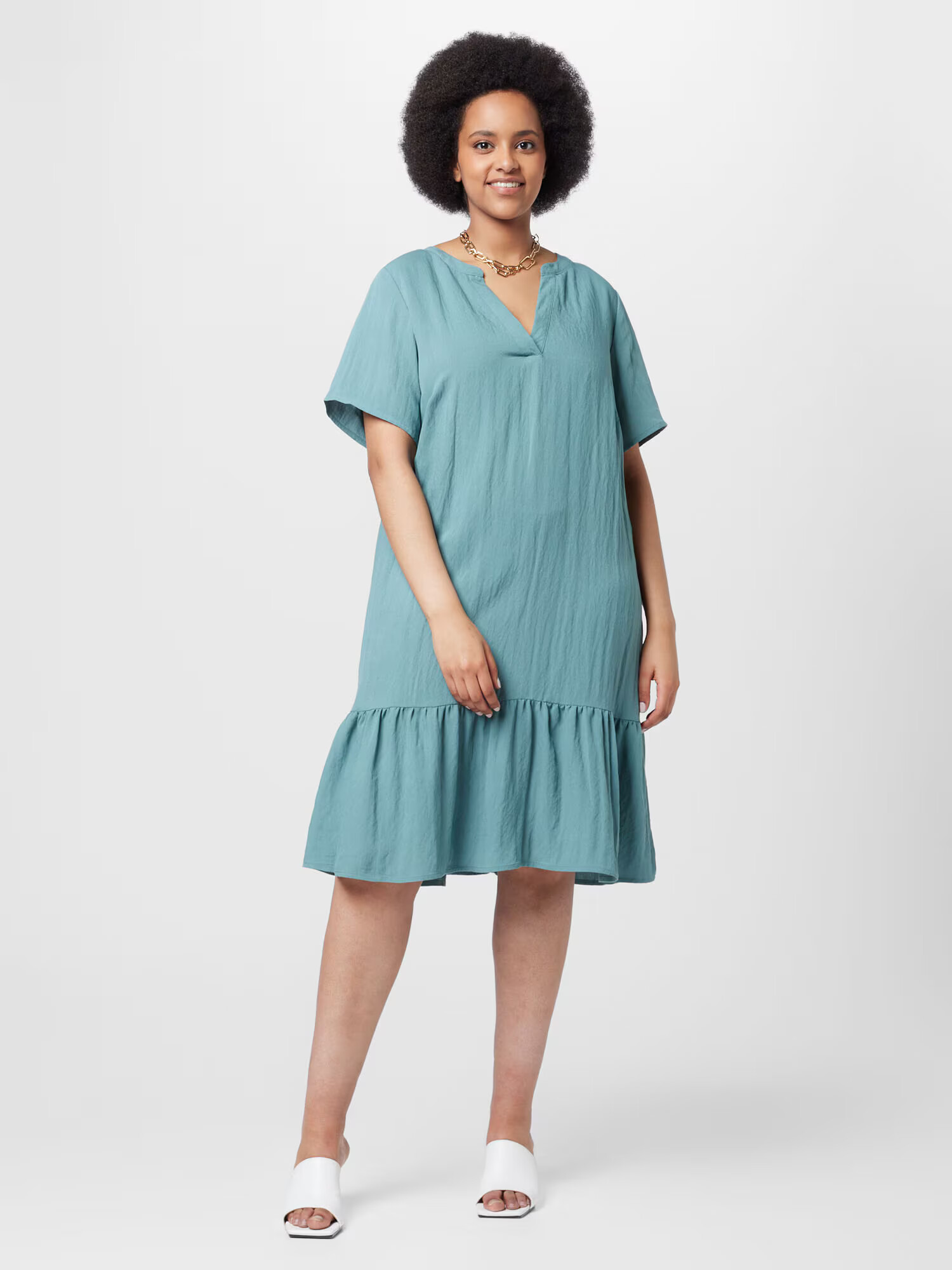 Zizzi Rochie tip bluză 'MACY' verde pastel - Pled.ro