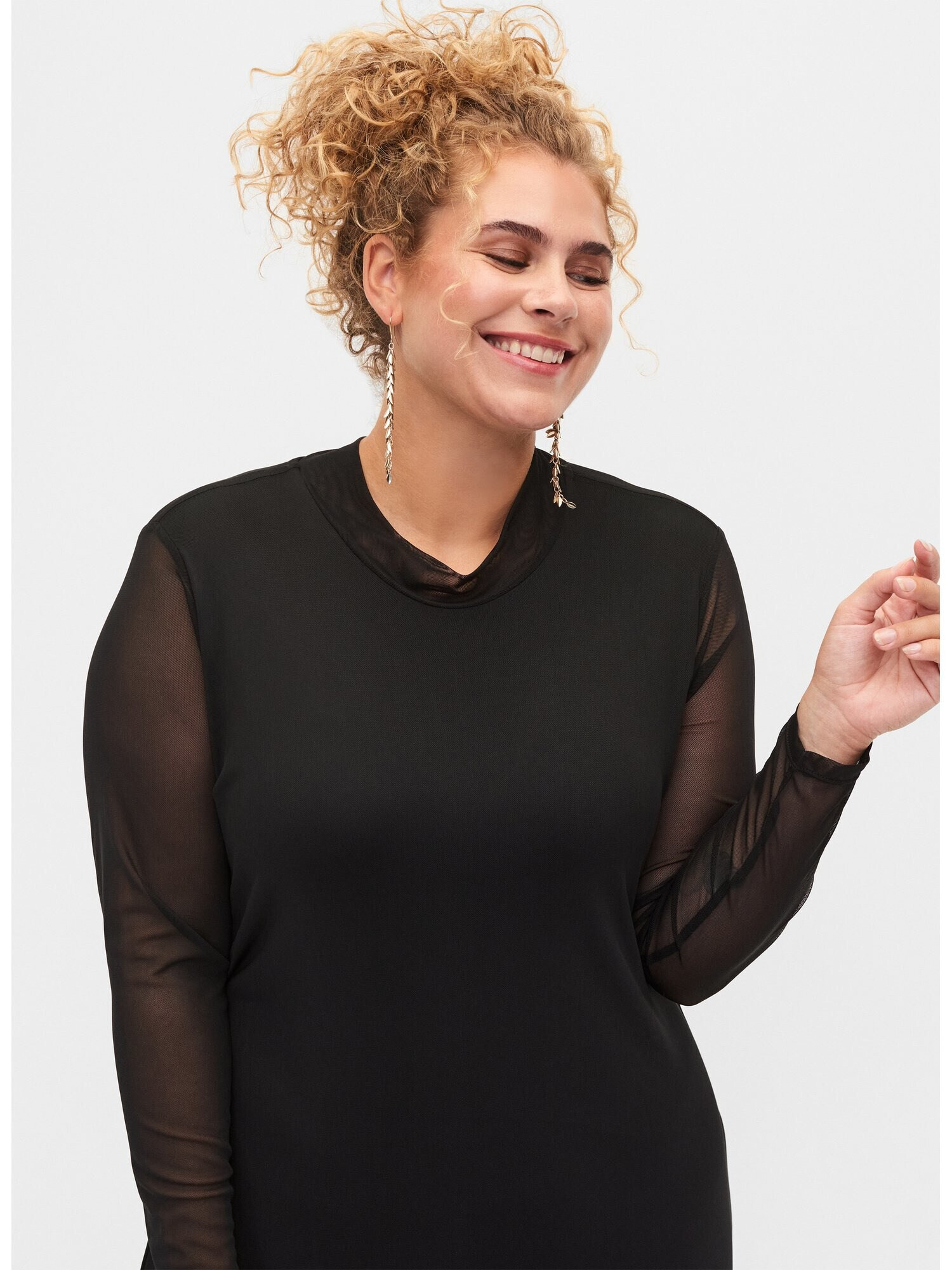 Zizzi Rochie tip bluză 'MLIBBY' negru - Pled.ro