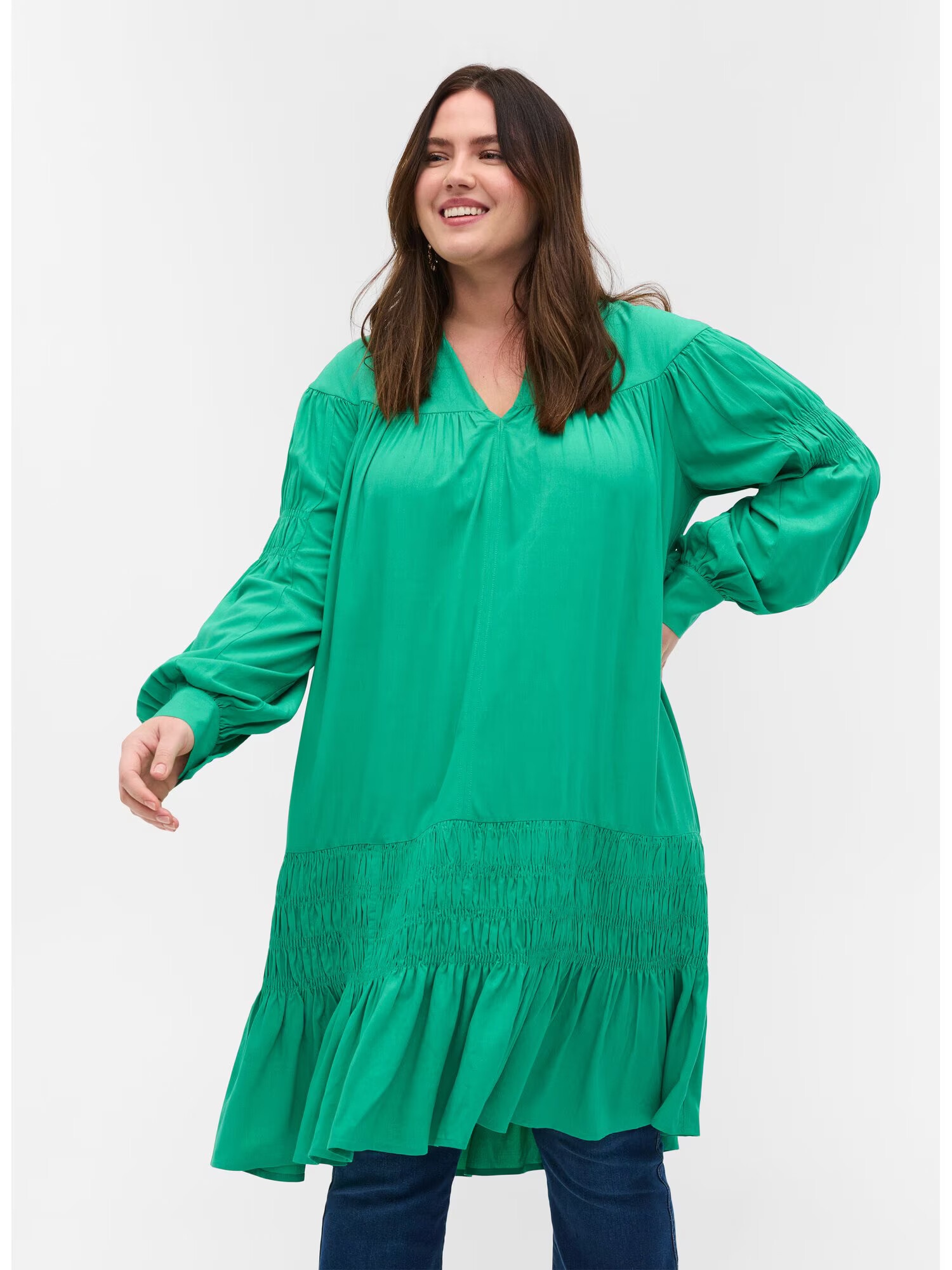 Zizzi Rochie tip bluză 'Rin' verde - Pled.ro