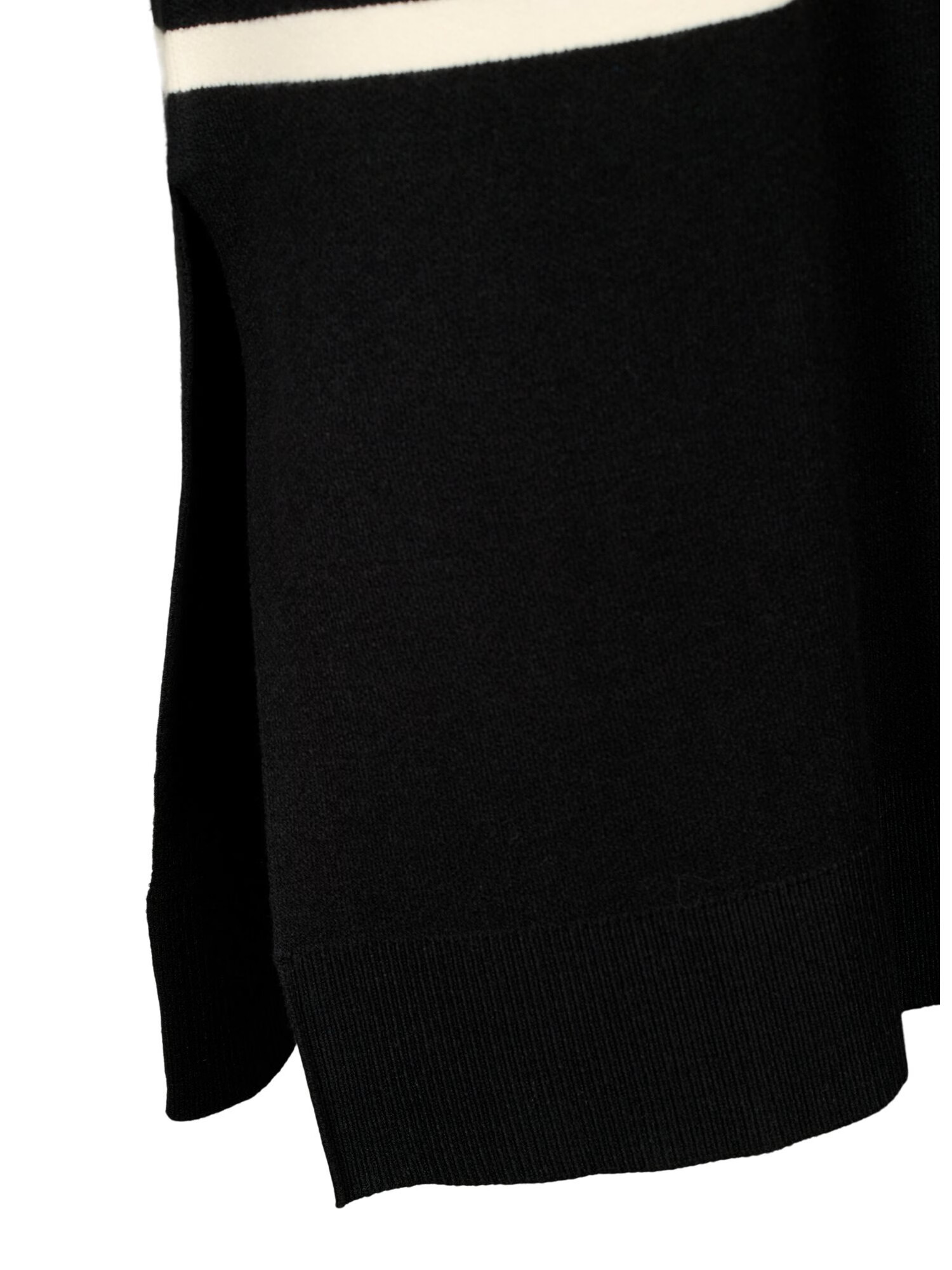 Zizzi Rochie tricotat 'MZOE' negru / alb - Pled.ro