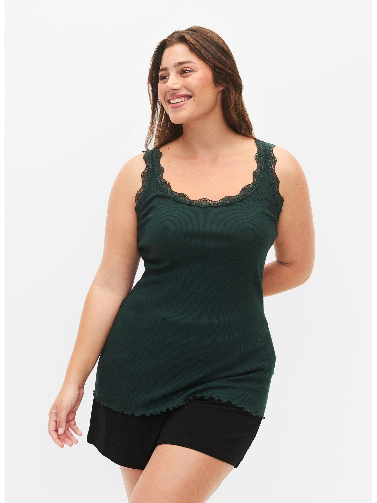 Zizzi Top 'MLIV' verde / negru - Pled.ro