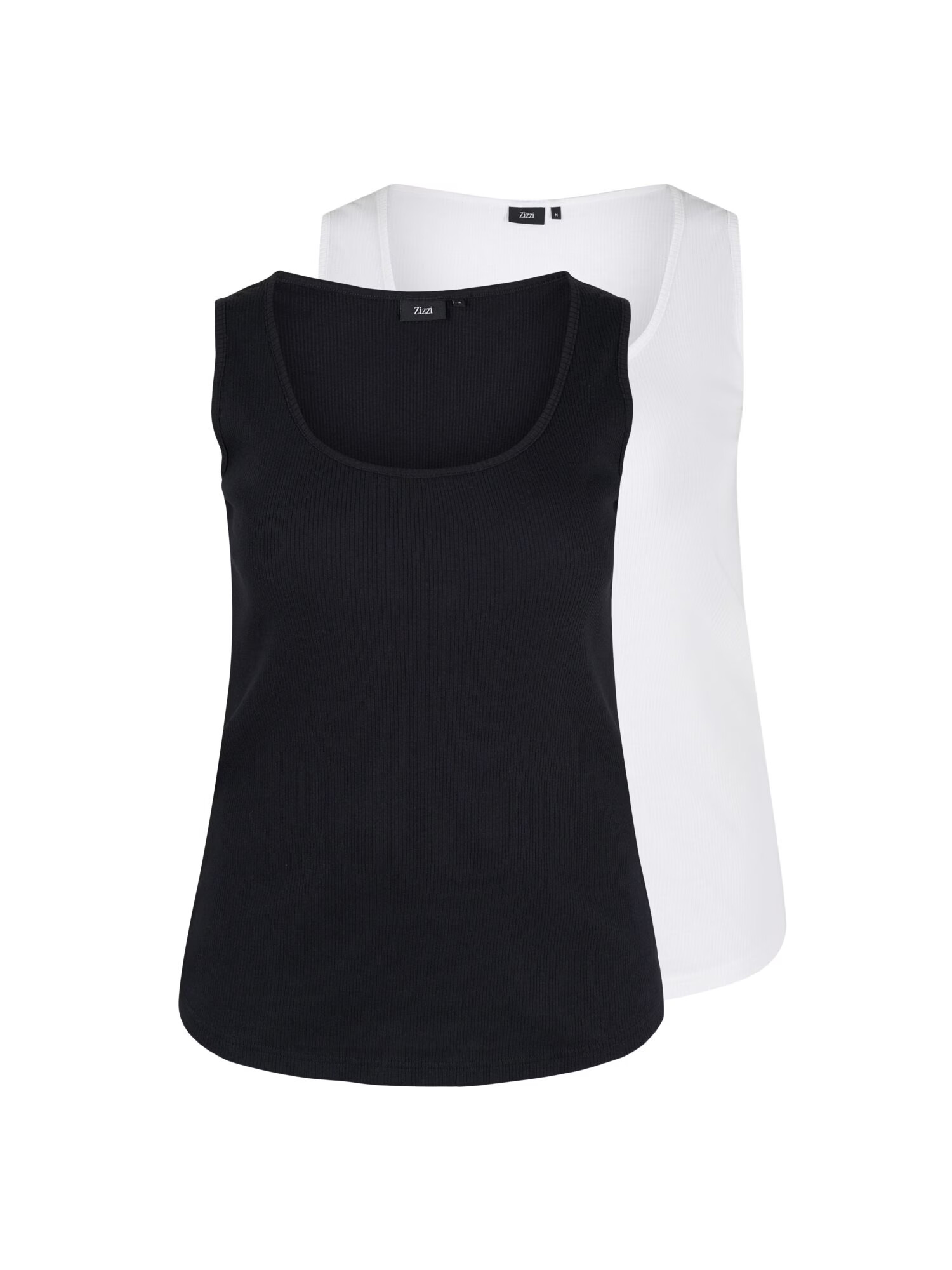 Zizzi Top negru / alb - Pled.ro