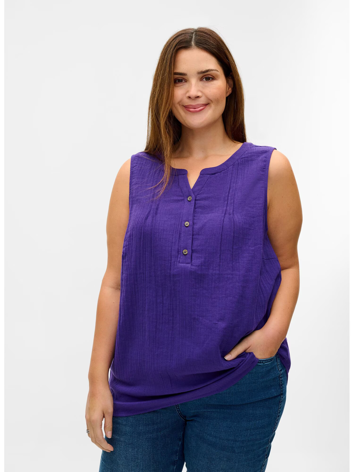 Zizzi Top 'Vivu' indigo - Pled.ro