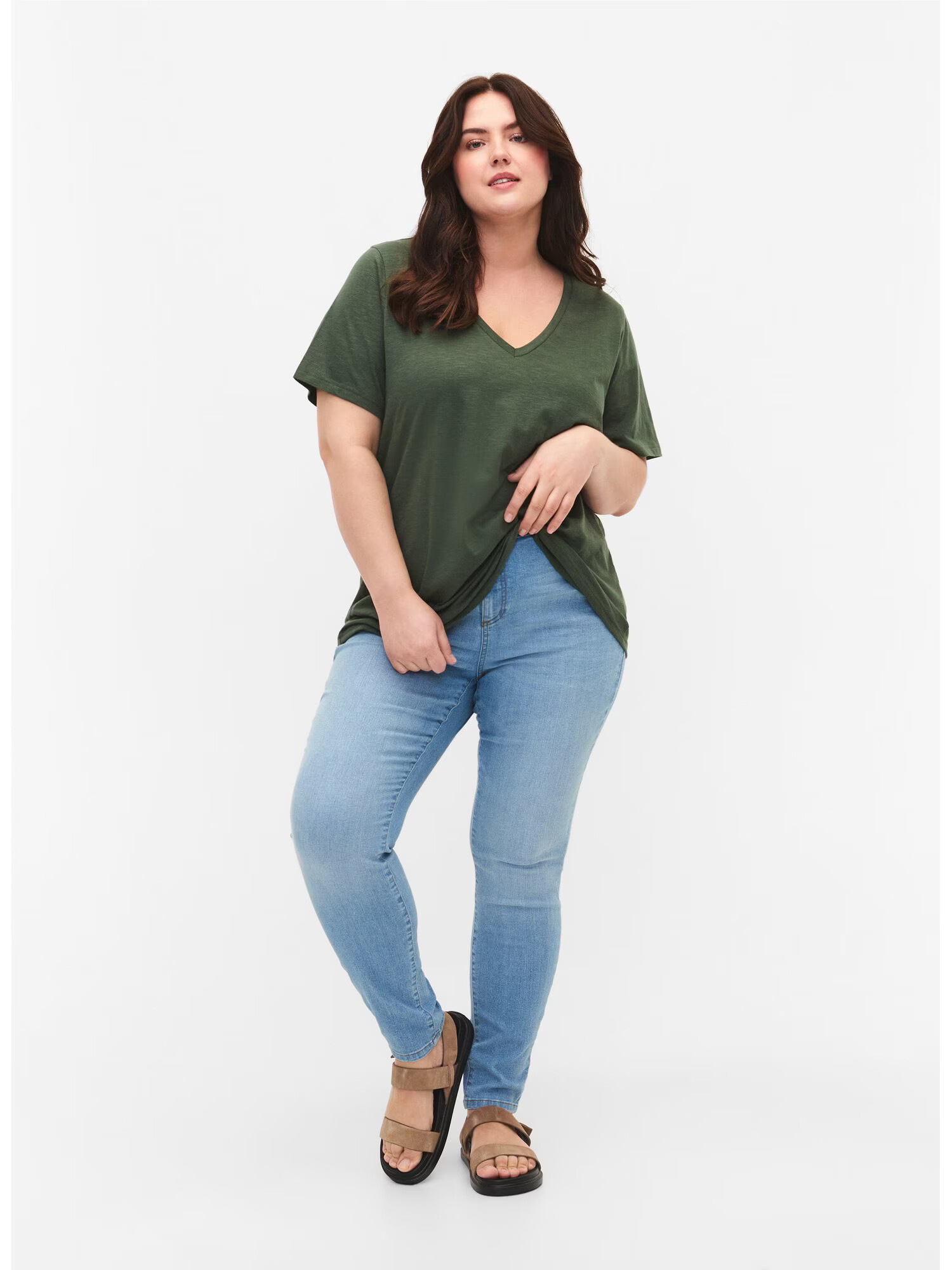 Zizzi Tricou 'Brea' verde închis - Pled.ro