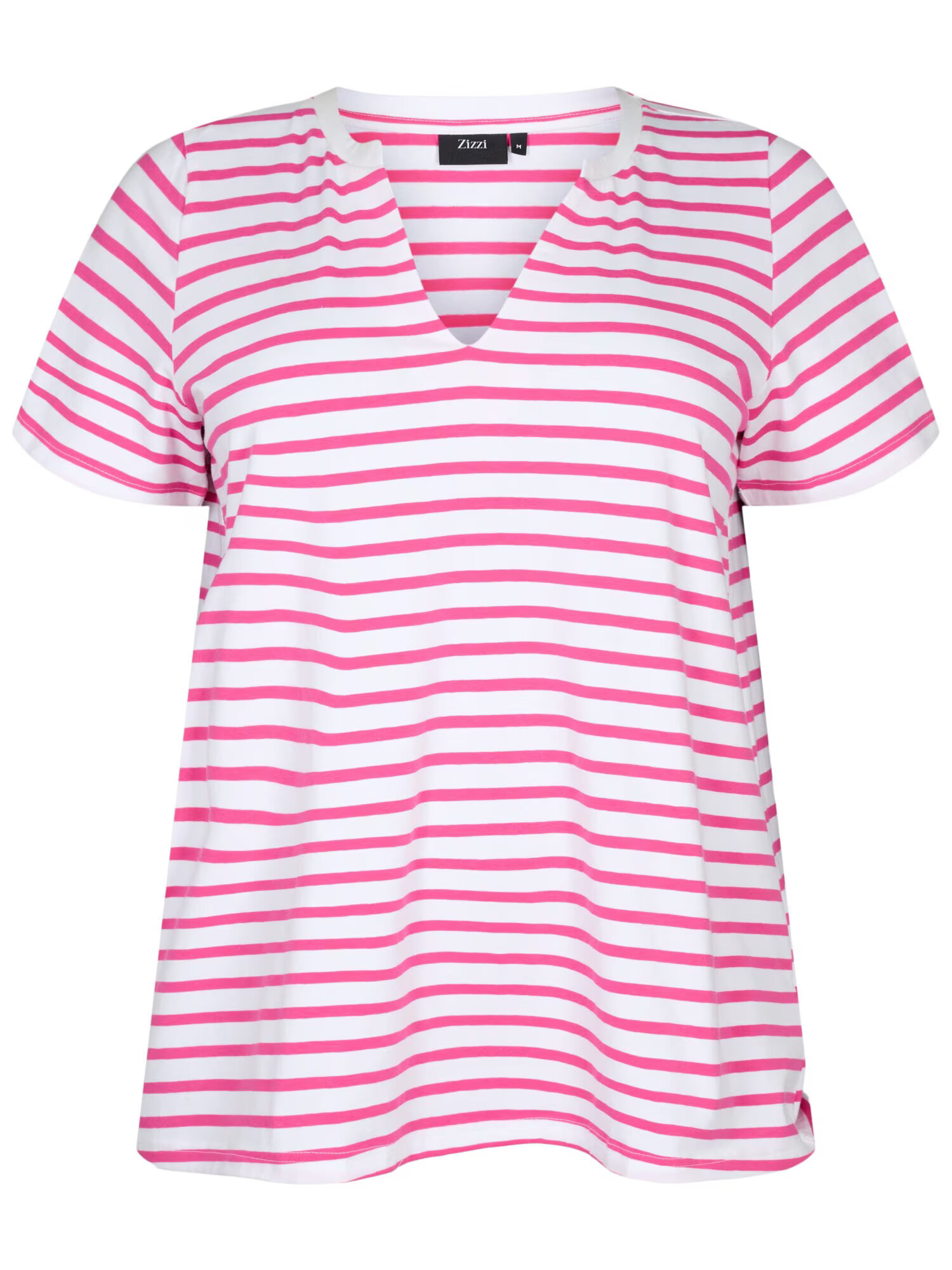 Zizzi Tricou 'EDORIT' roz / alb - Pled.ro