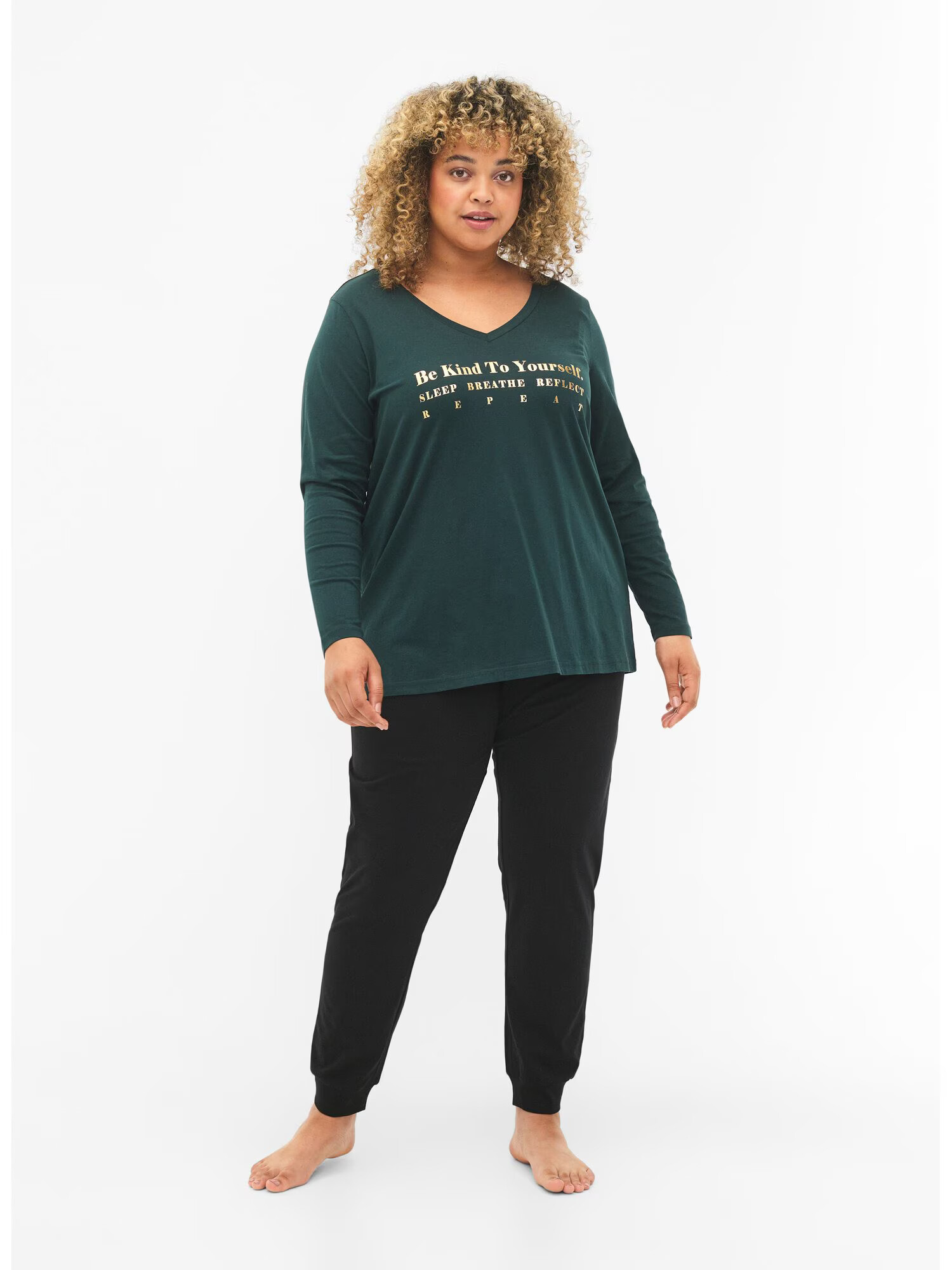 Zizzi Tricou 'MALMA' auriu / verde închis - Pled.ro