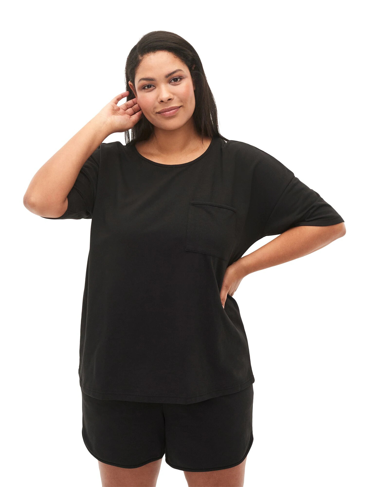 Zizzi Tricou 'Mcharline' negru - Pled.ro