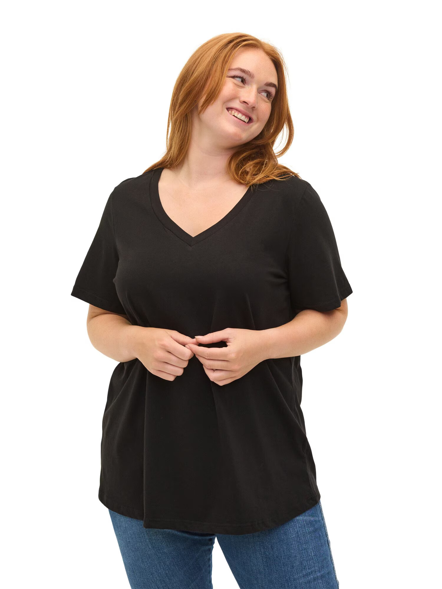 Zizzi Tricou negru / alb - Pled.ro