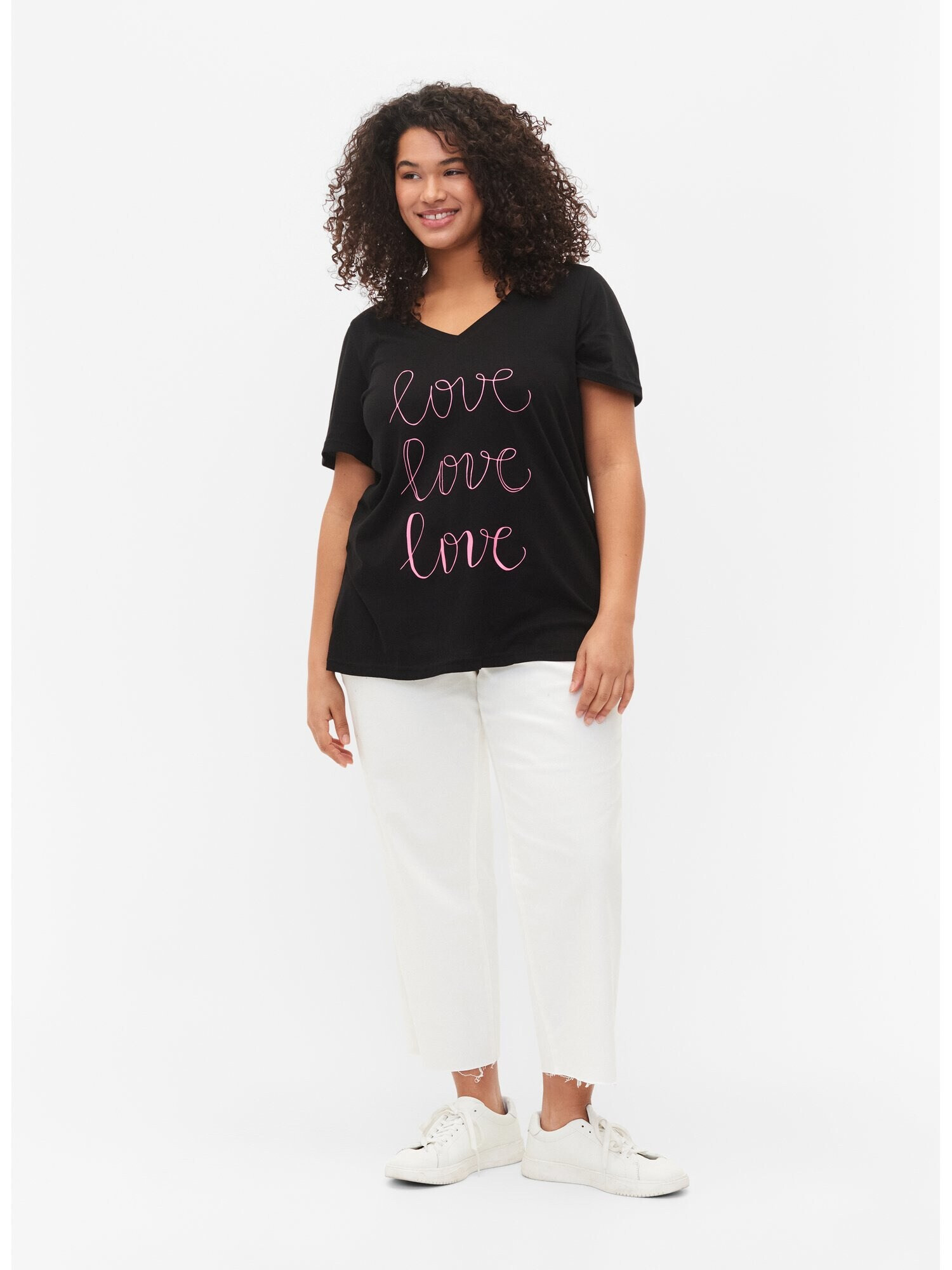 Zizzi Tricou roz deschis / negru - Pled.ro