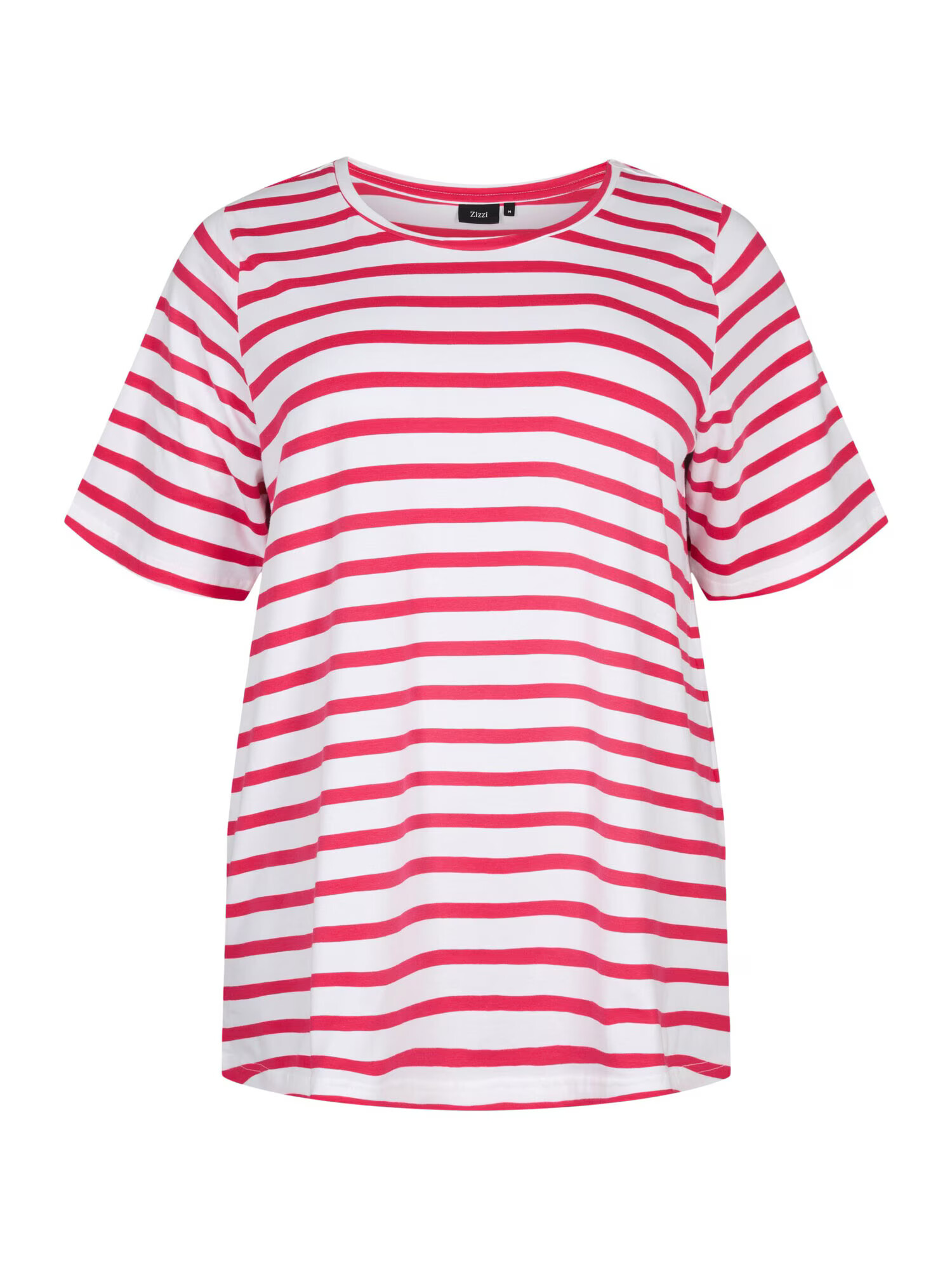 Zizzi Tricou 'VIVI' roz / alb - Pled.ro