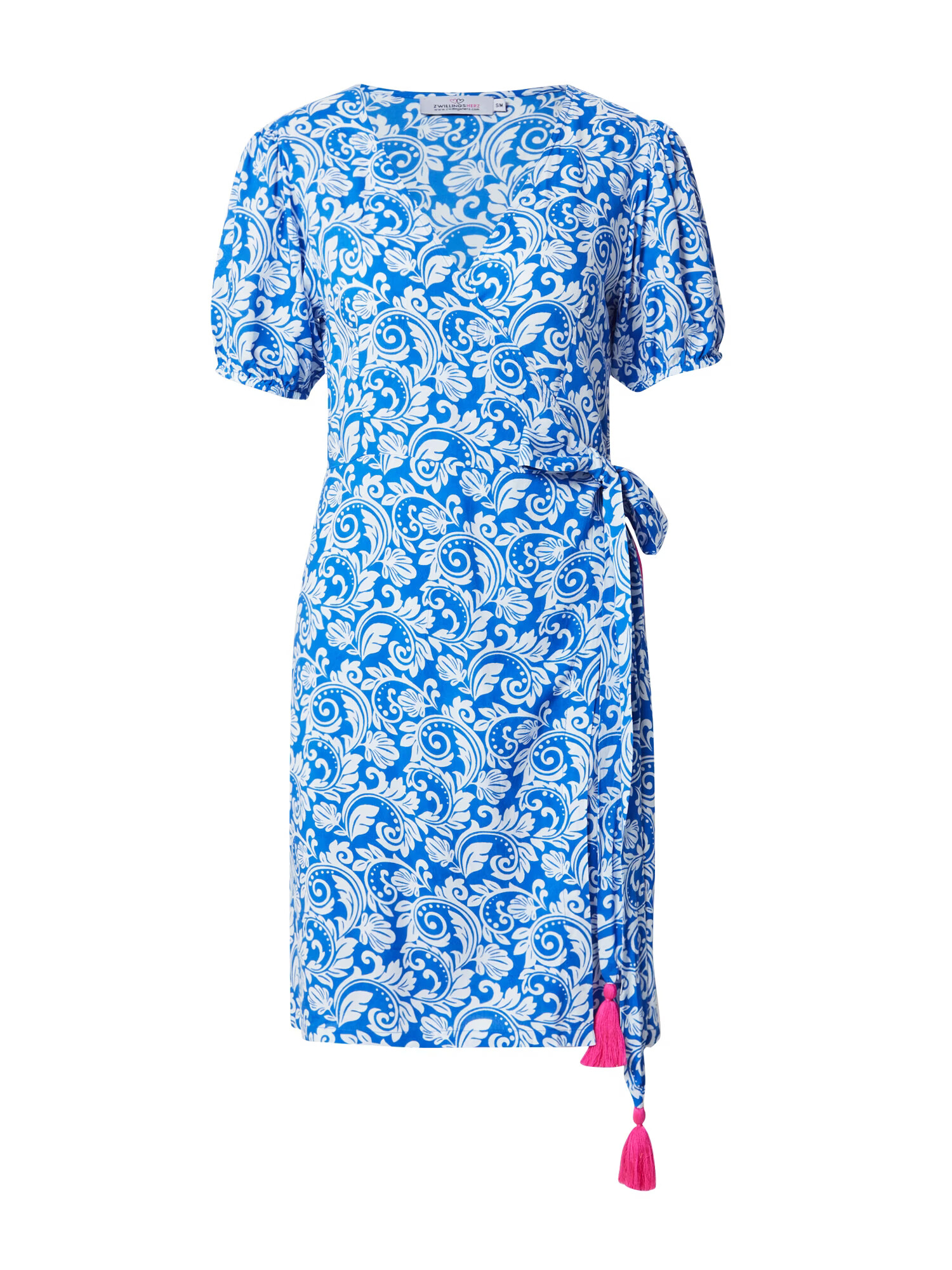 Zwillingsherz Rochie azur / alb - Pled.ro