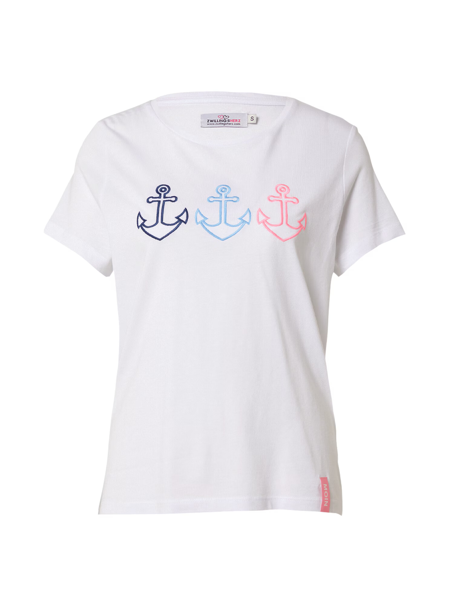 Zwillingsherz Tricou 'Annette' albastru deschis / albastru închis / roz deschis / alb - Pled.ro