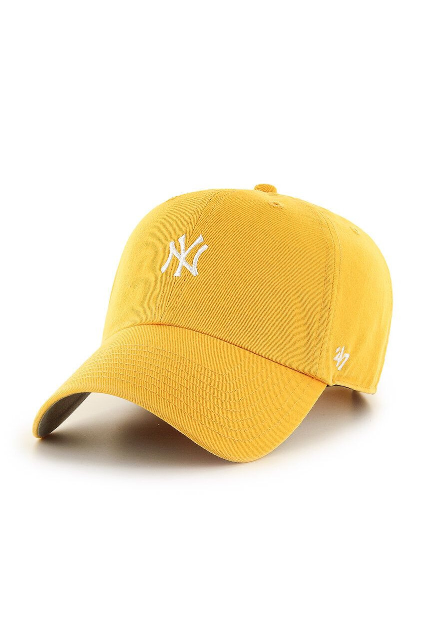 47brand șapcă New York Yankees culoarea galben cu imprimeu - Pled.ro