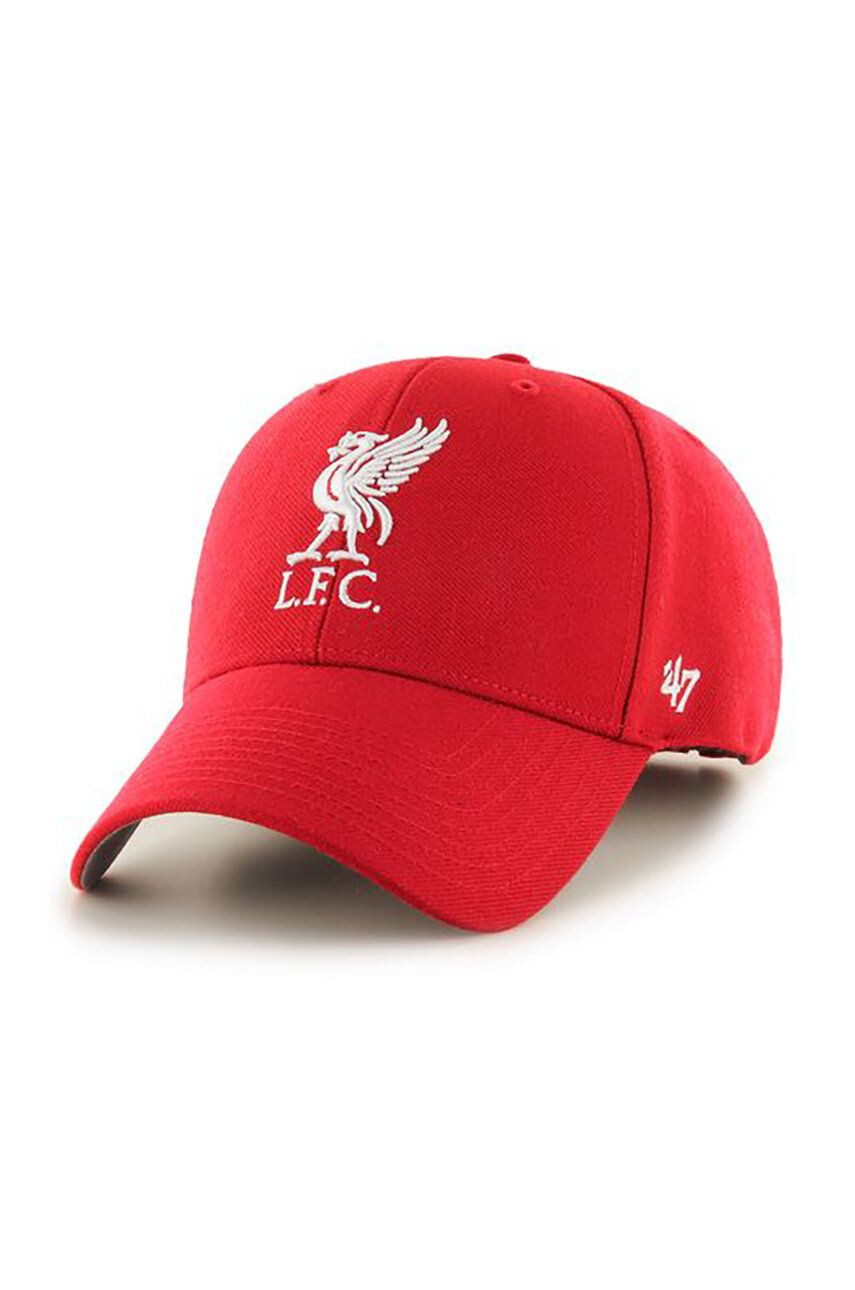 47brand caciula Epl Liverpool culoarea rosu cu imprimeu - Pled.ro