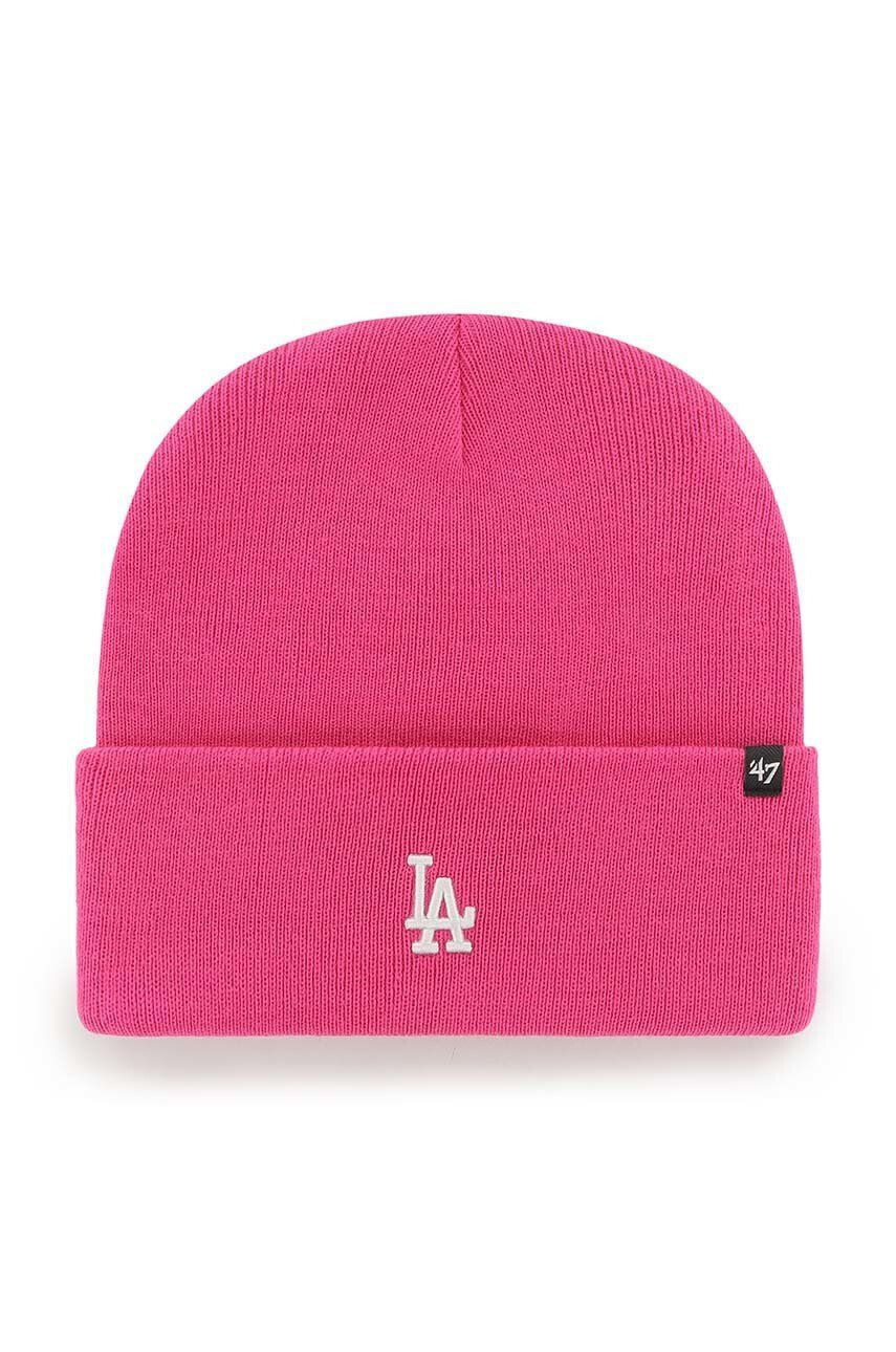 47brand caciula Mlb Los Angeles Dodgers culoarea roz - Pled.ro