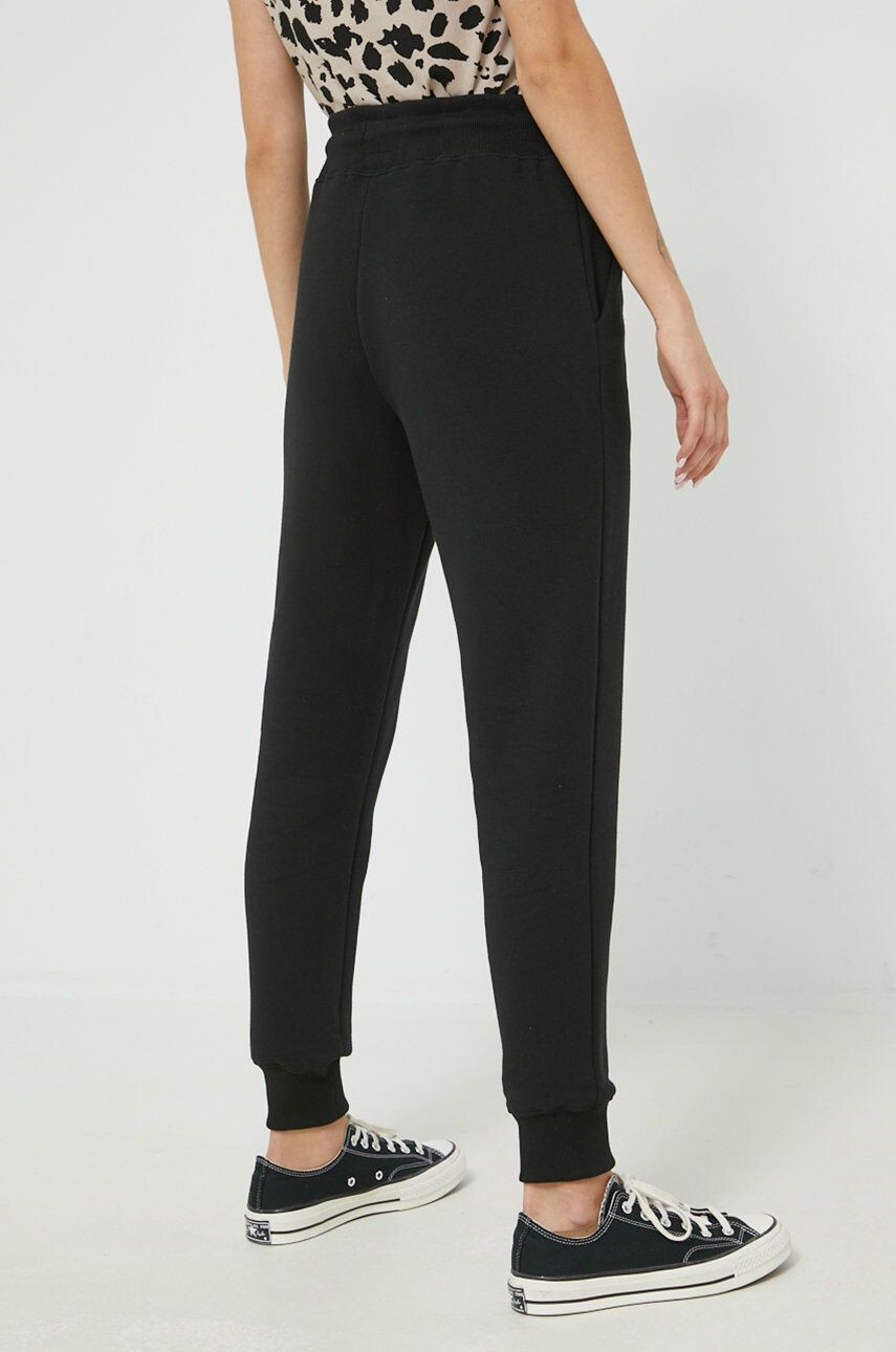 47brand Pantaloni culoarea negru cu imprimeu - Pled.ro