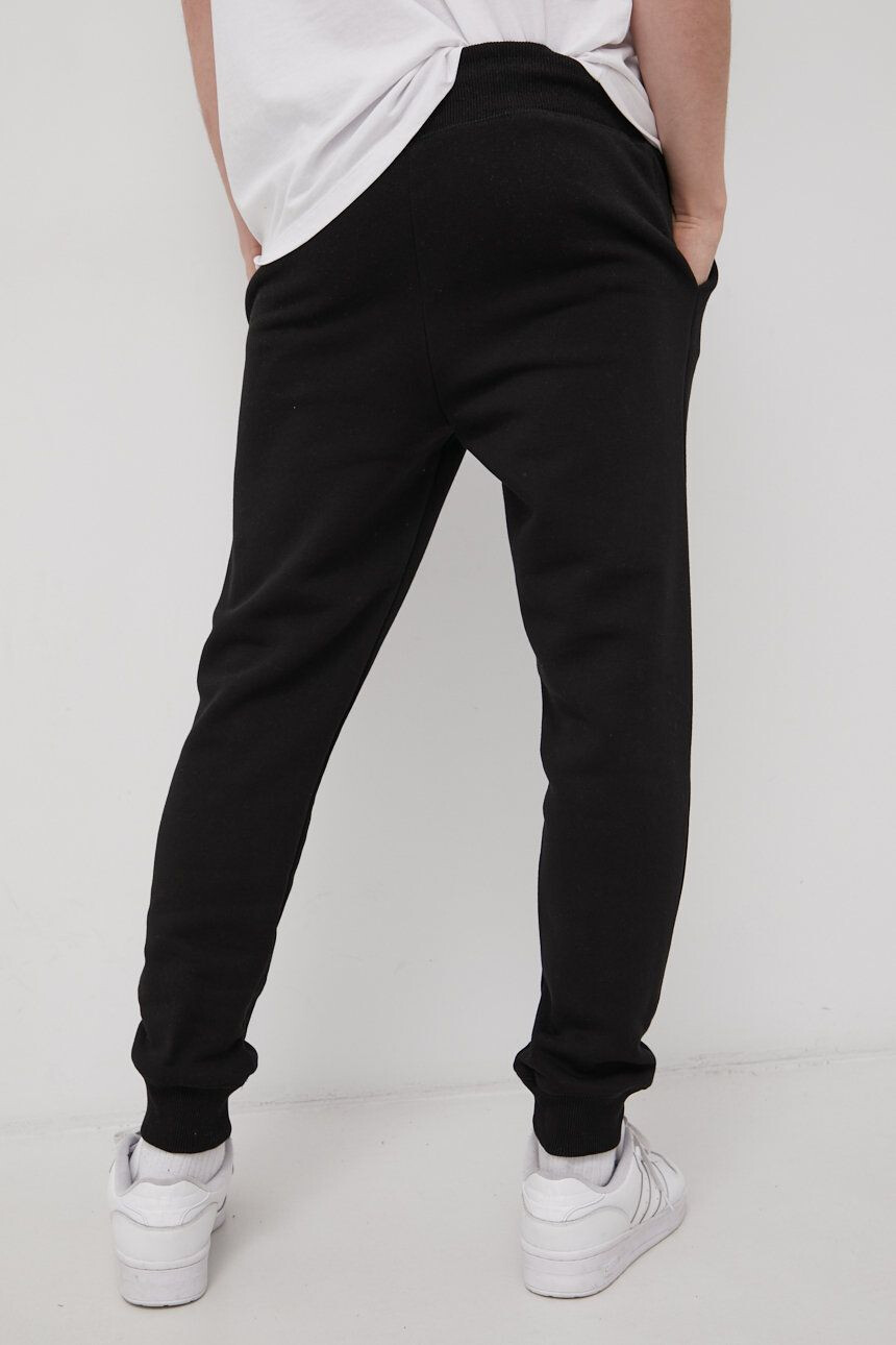 47brand Pantaloni culoarea negru cu imprimeu - Pled.ro