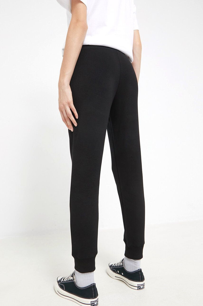 47brand Pantaloni culoarea negru cu imprimeu - Pled.ro