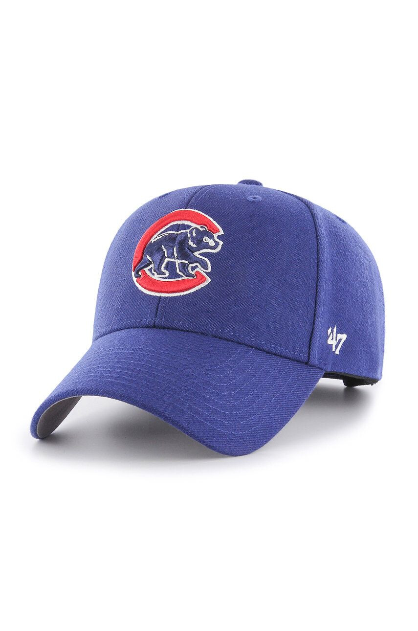 47brand căciulă MLB Chicago Cubs culoarea albastru marin cu imprimeu - Pled.ro