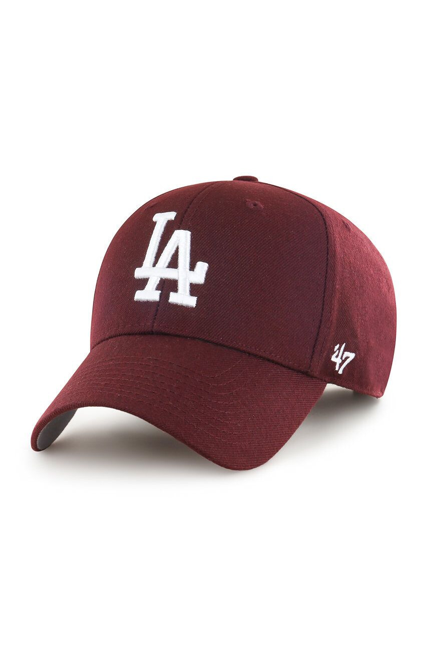 47brand șapcă MLB Los Angeles Dodgers culoarea roșu cu imprimeu - Pled.ro