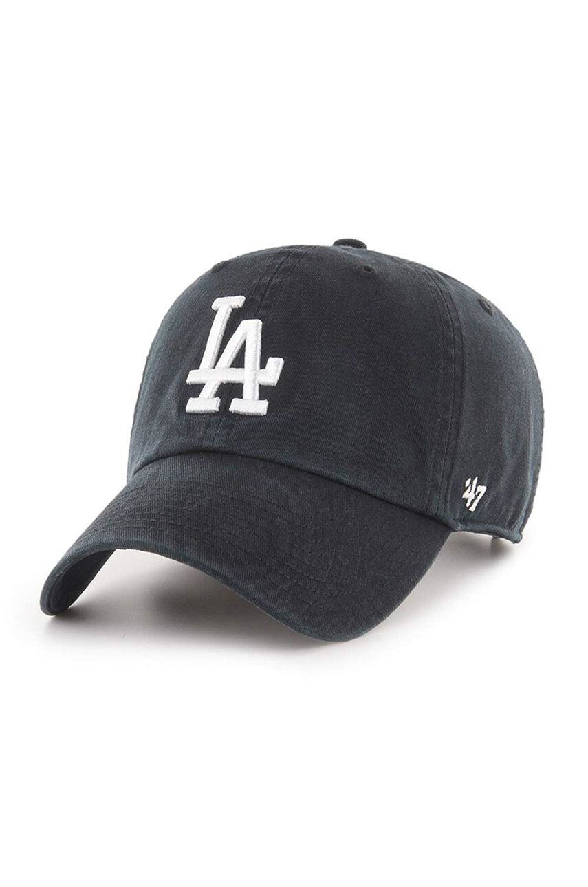 47brand șapcă MLB Los Angeles Dodgers culoarea negru cu imprimeu - Pled.ro