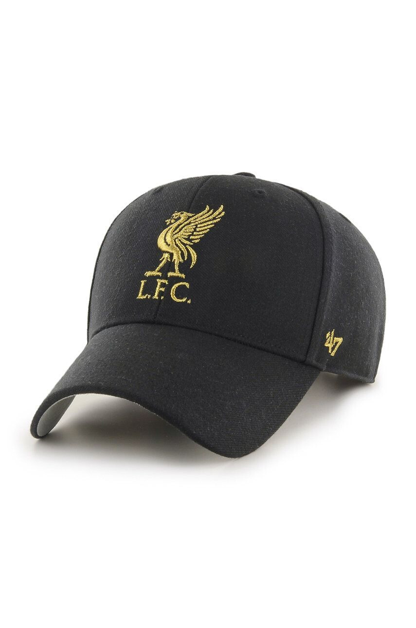 47brand șapcă EPL Liverpool culoarea negru cu imprimeu - Pled.ro