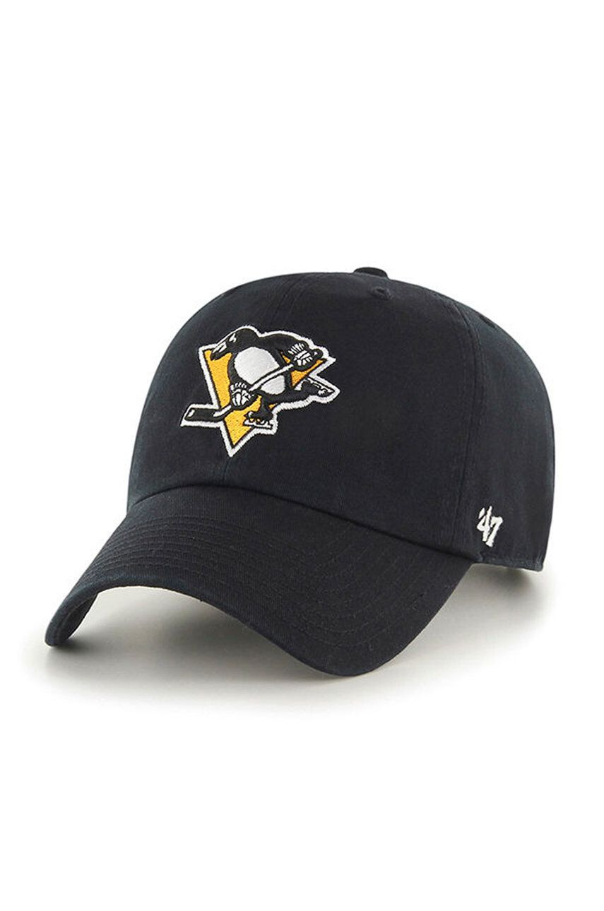 47brand șapcă NHL Pittsburgh Penguins culoarea negru cu imprimeu - Pled.ro