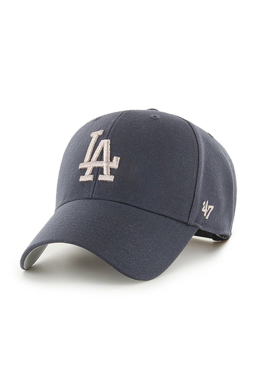 47brand căciulă MLB Los Angeles Dodgers culoarea albastru marin cu imprimeu - Pled.ro