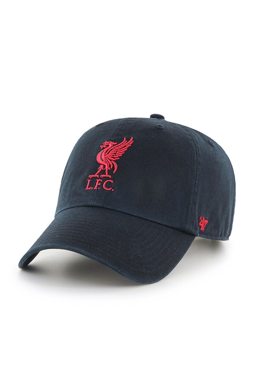 47brand șapcă EPL Liverpool culoarea negru cu imprimeu - Pled.ro