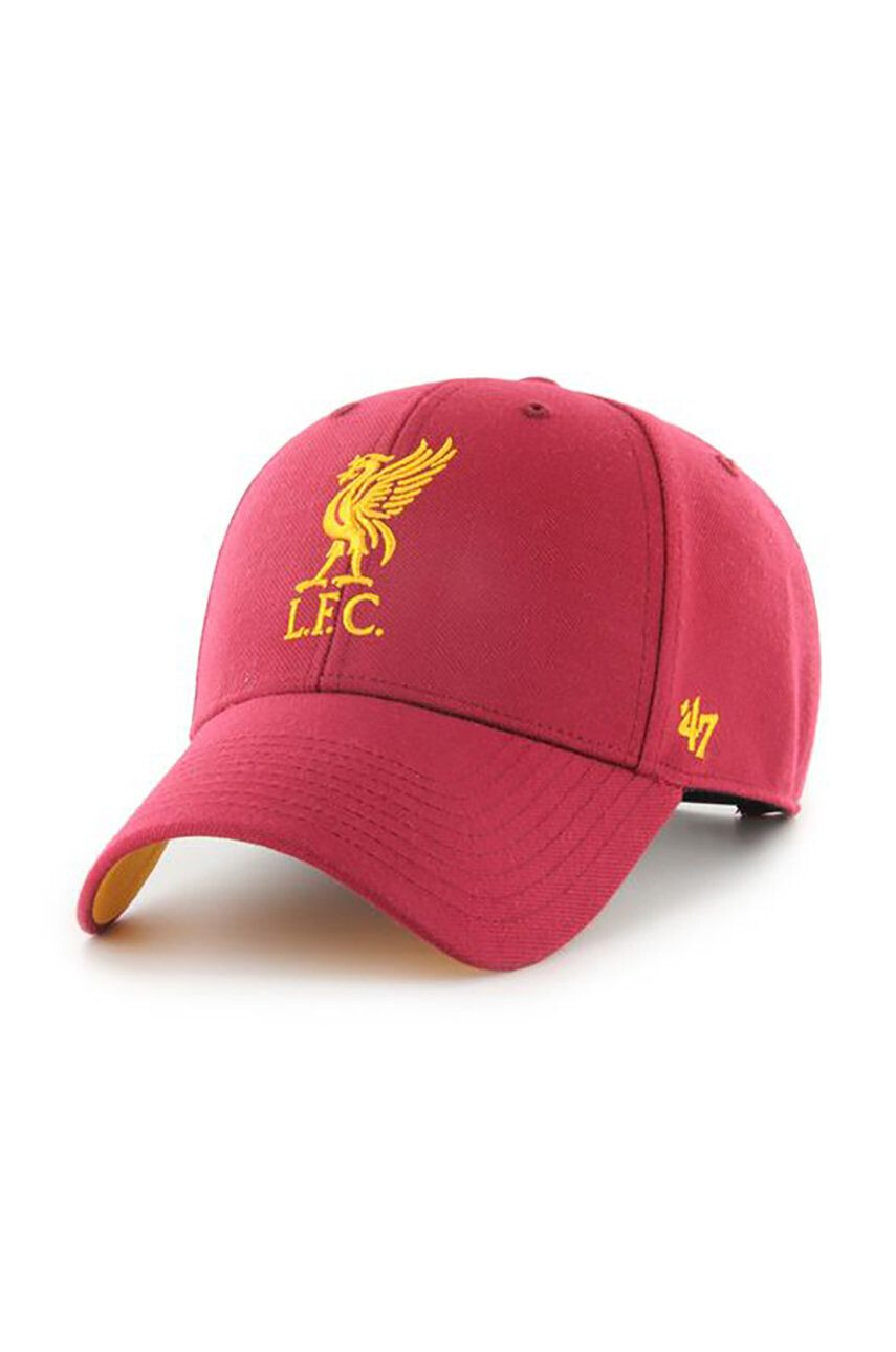 47brand sapca Epl Liverpool culoarea rosu cu imprimeu - Pled.ro