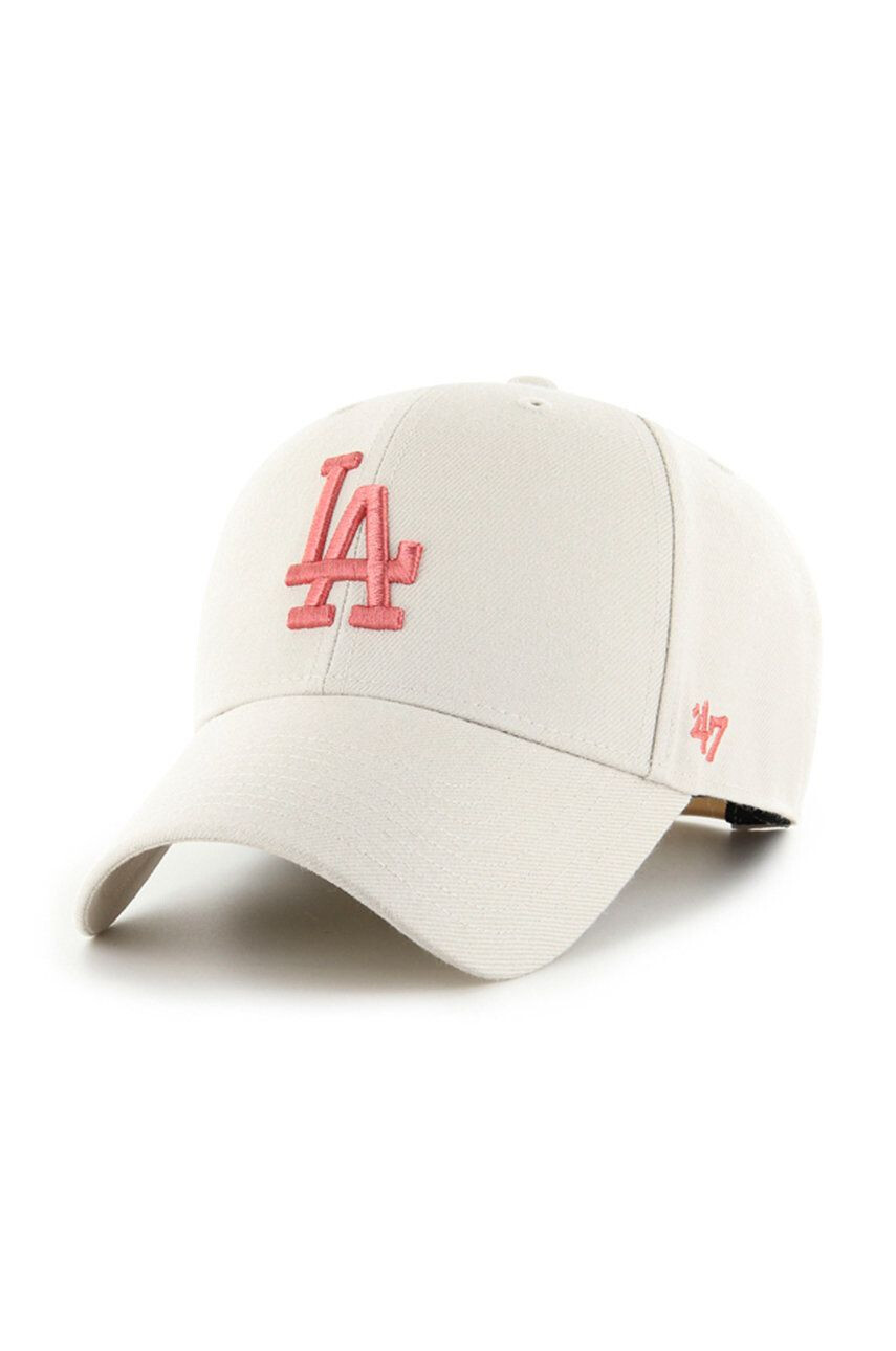 47brand sapca Los Angeles Dodgers culoarea gri cu imprimeu - Pled.ro