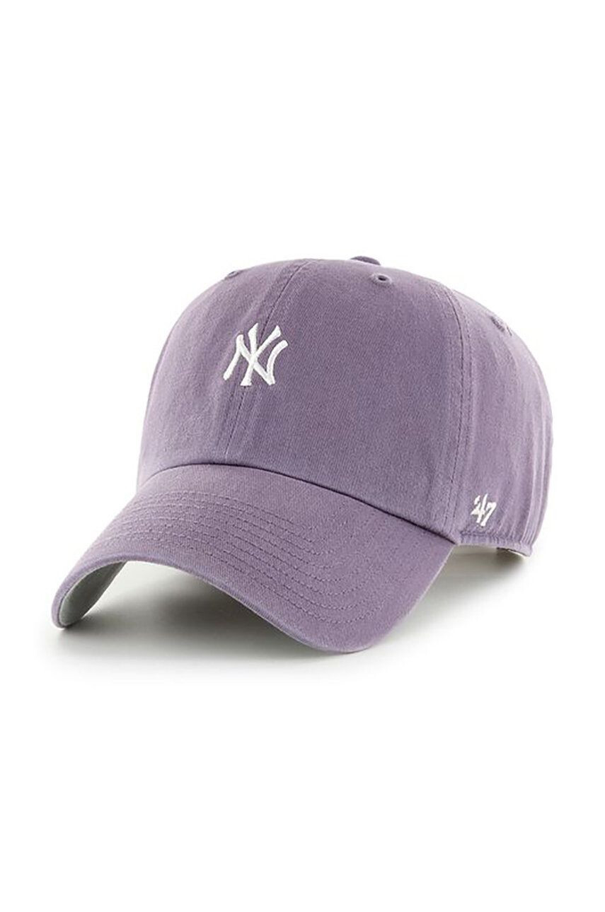 47brand sapca Mlb New York Yankees culoarea violet cu imprimeu - Pled.ro