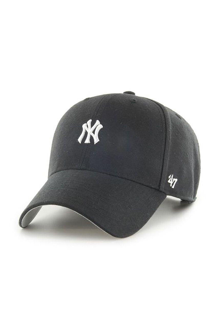 47brand sapca Mlb New York Yankees culoarea negru cu imprimeu - Pled.ro