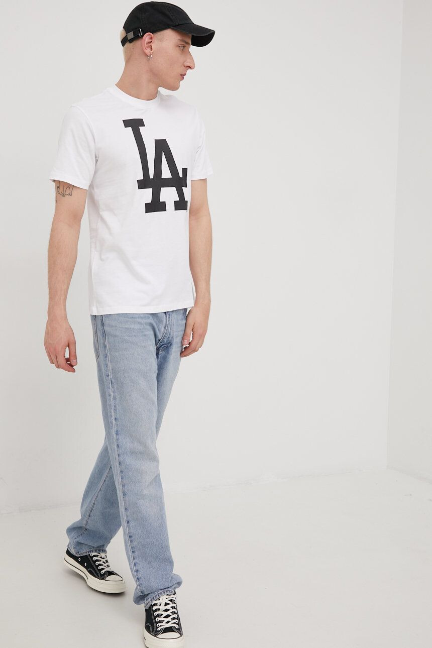 47brand tricou din bumbac Mlb Los Angeles Dodgers - Pled.ro