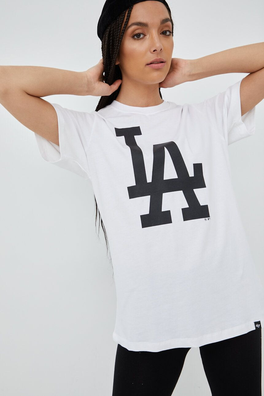 47brand tricou din bumbac Mlb Los Angeles Dodgers - Pled.ro