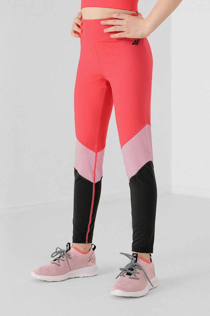 4F leggins copii culoarea roz modelator - Pled.ro