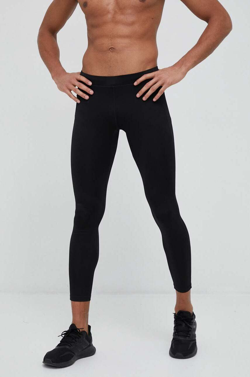 4F leggins de antrenament culoarea negru neted - Pled.ro