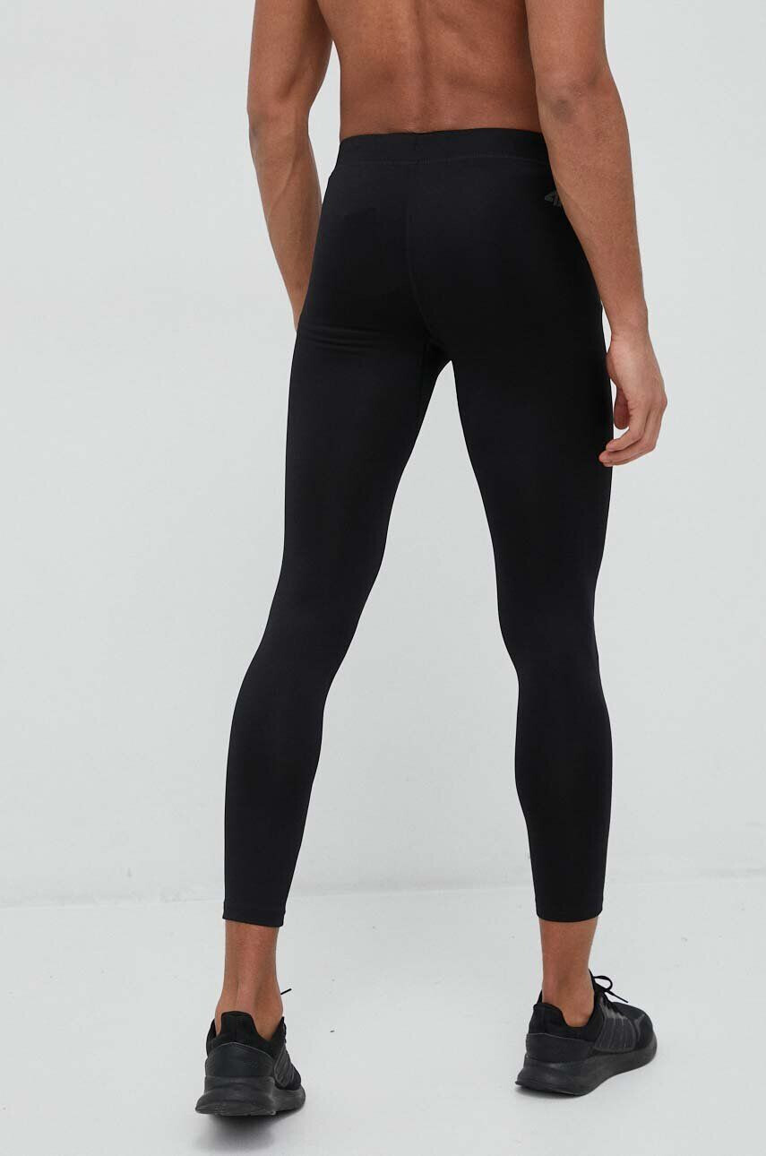 4F leggins de antrenament culoarea negru neted - Pled.ro