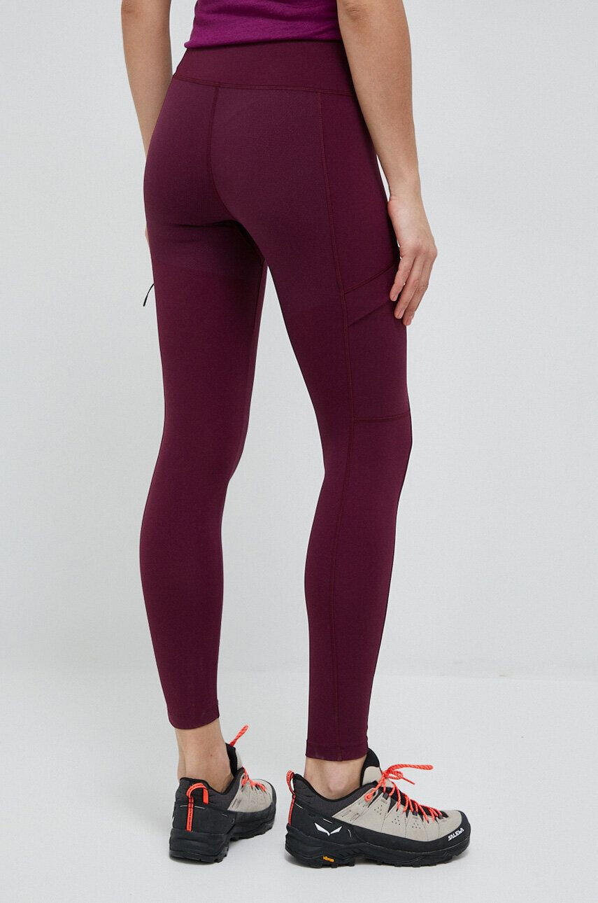 4F leggins sport femei culoarea violet neted - Pled.ro