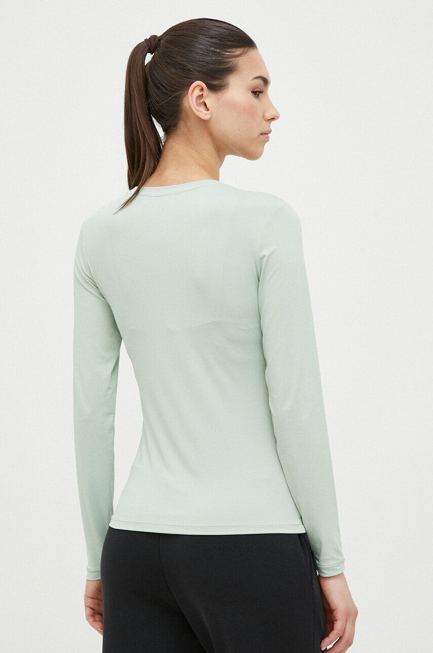 4F longsleeve pentru alergare culoarea verde - Pled.ro